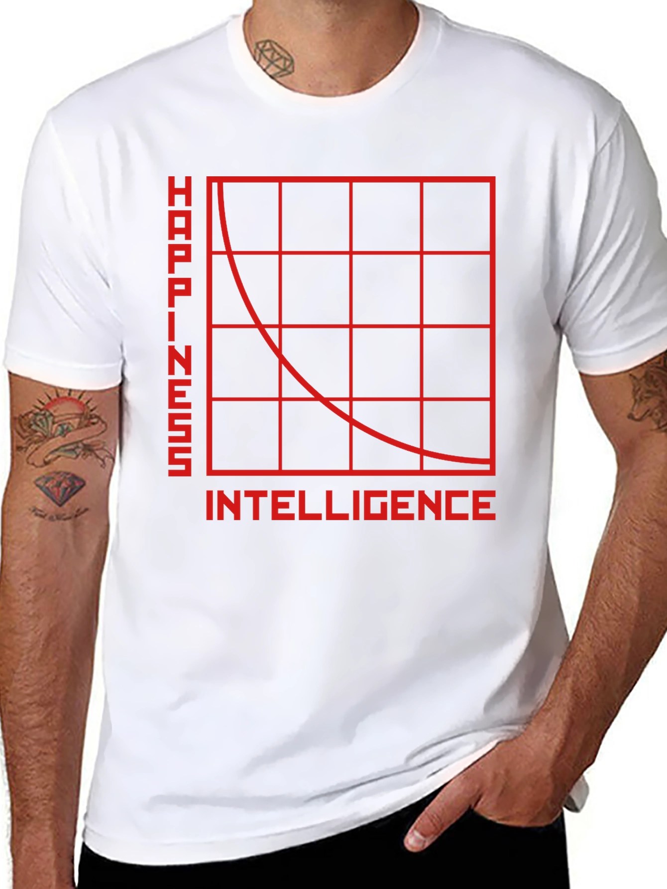 Happiness vs. Intelligence T-Shirt