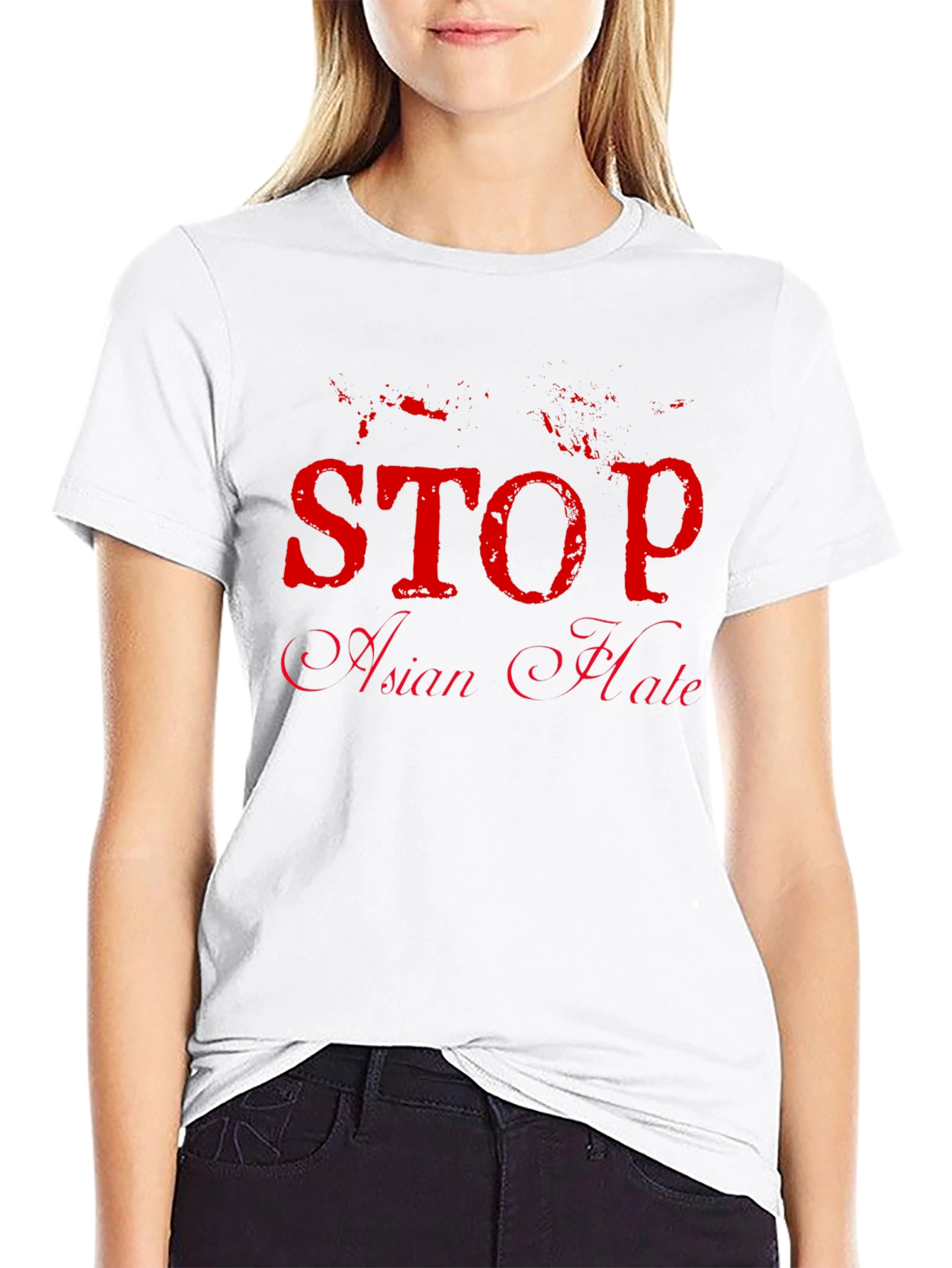 Stop Asian Hate Black T-Shirt