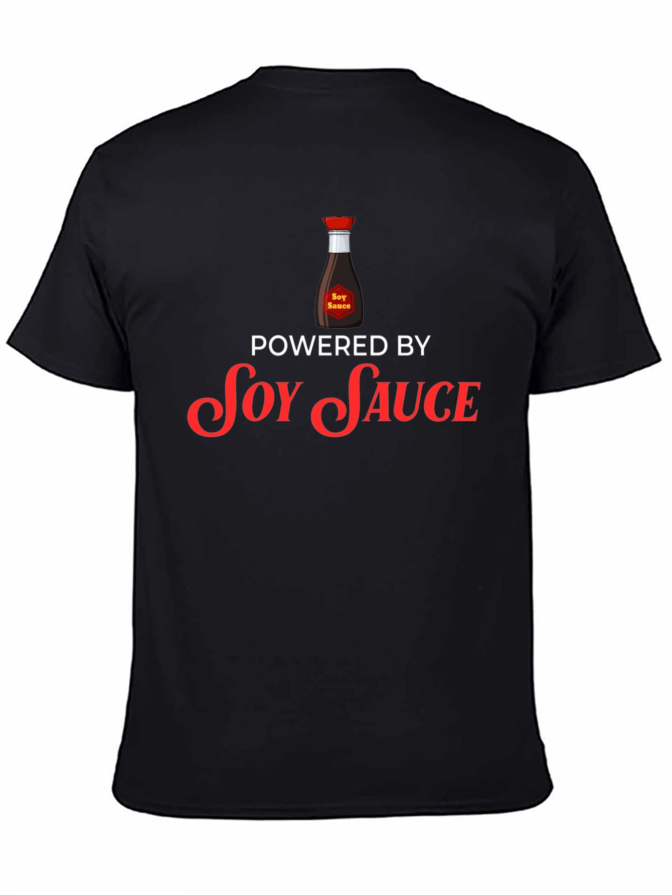 Soy Sauce Powered Graphic T-Shirt - Black Cotton Blend