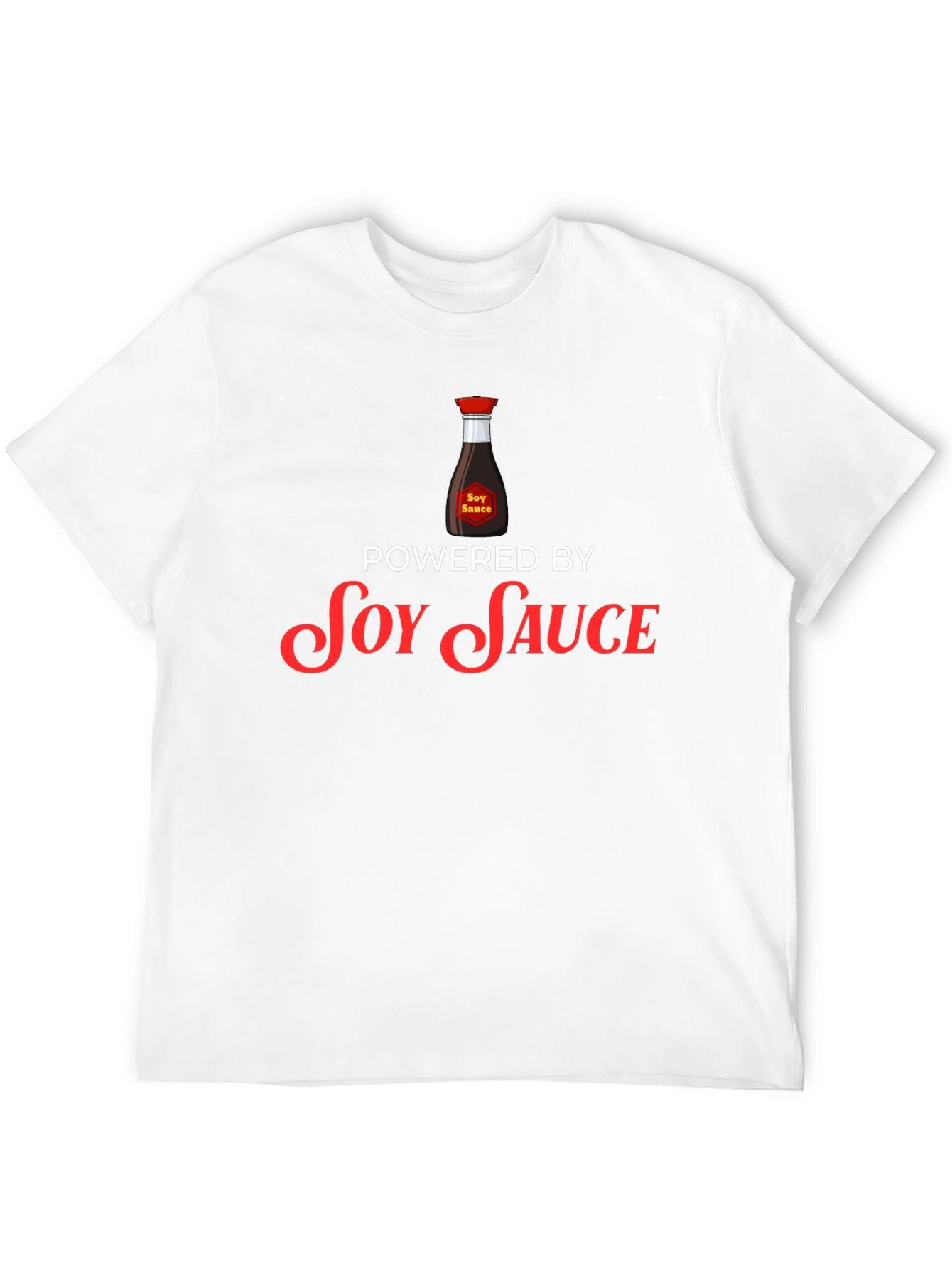 Soy Sauce Powered Graphic T-Shirt - Black Cotton Blend