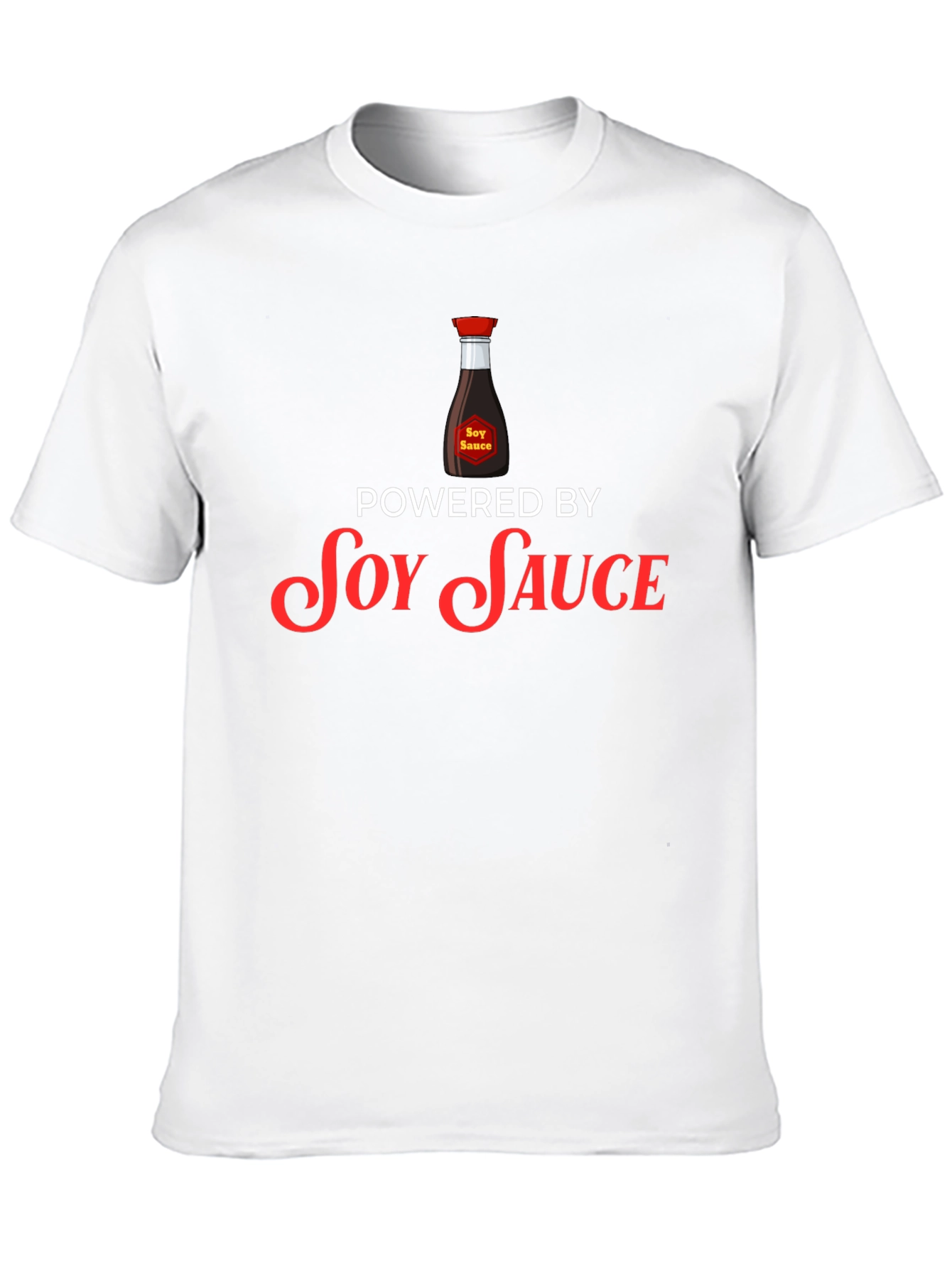 Soy Sauce Powered Graphic T-Shirt - Black Cotton Blend