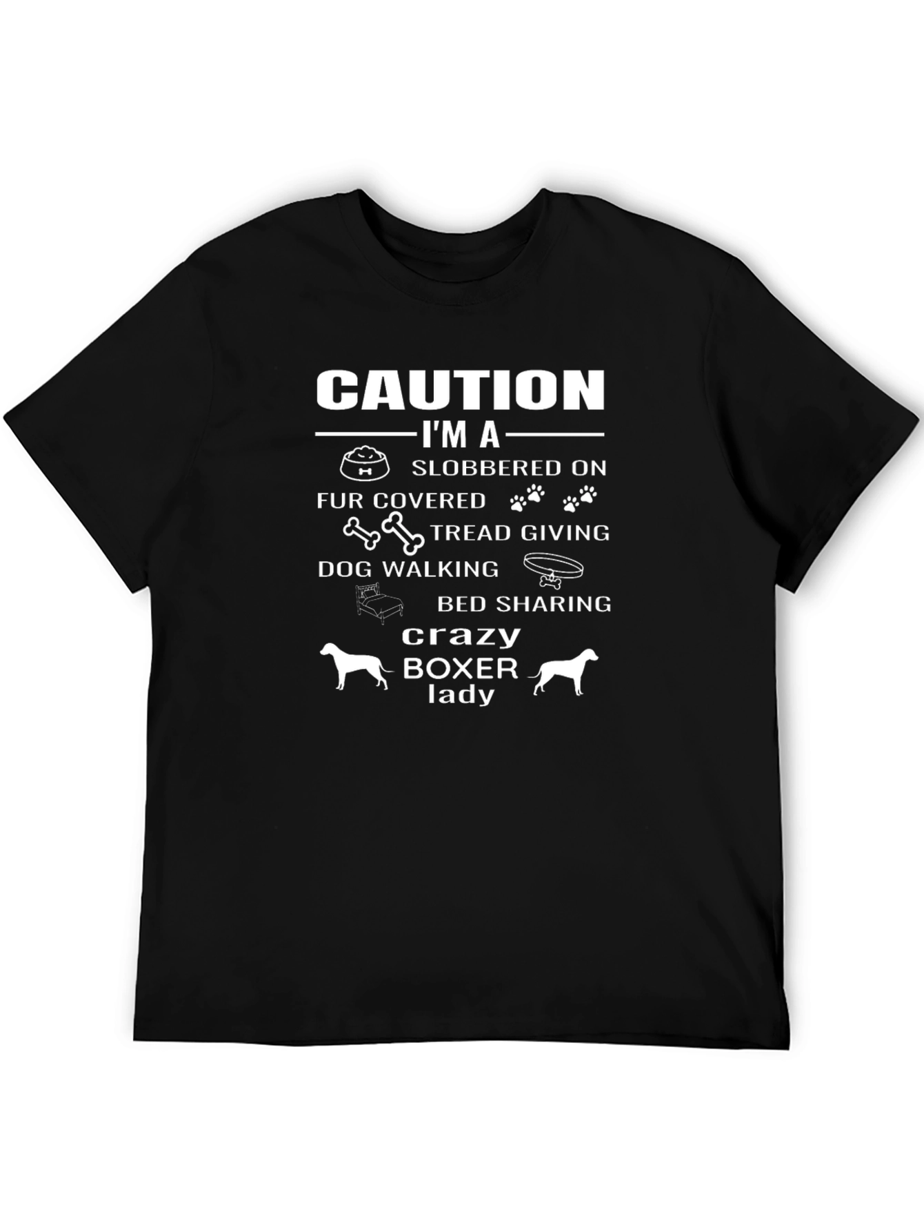 Caution Im a Crazy Boxer Lady T-Shirt