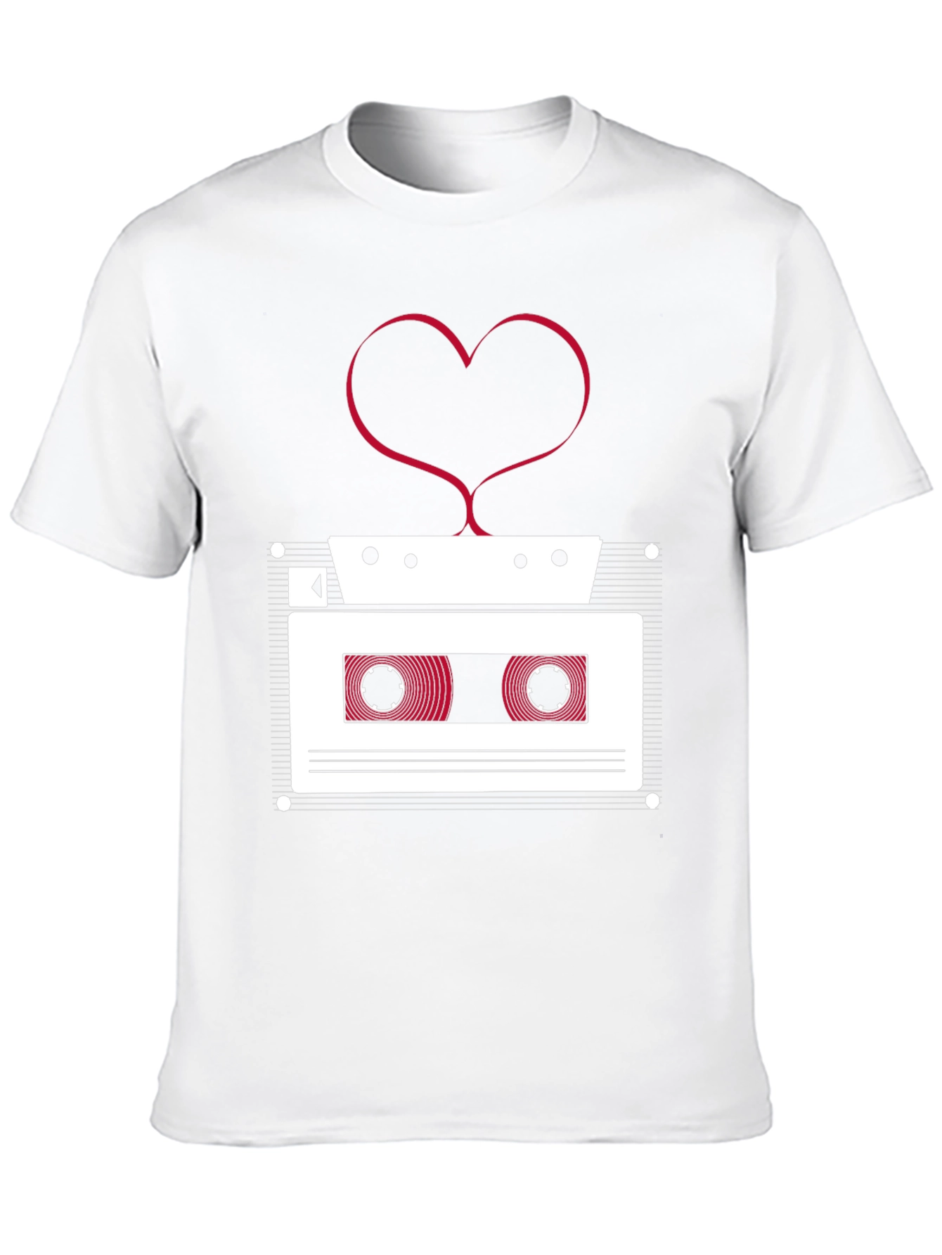 Retro Cassette Tape Heart T-Shirt - Music Lover Tee