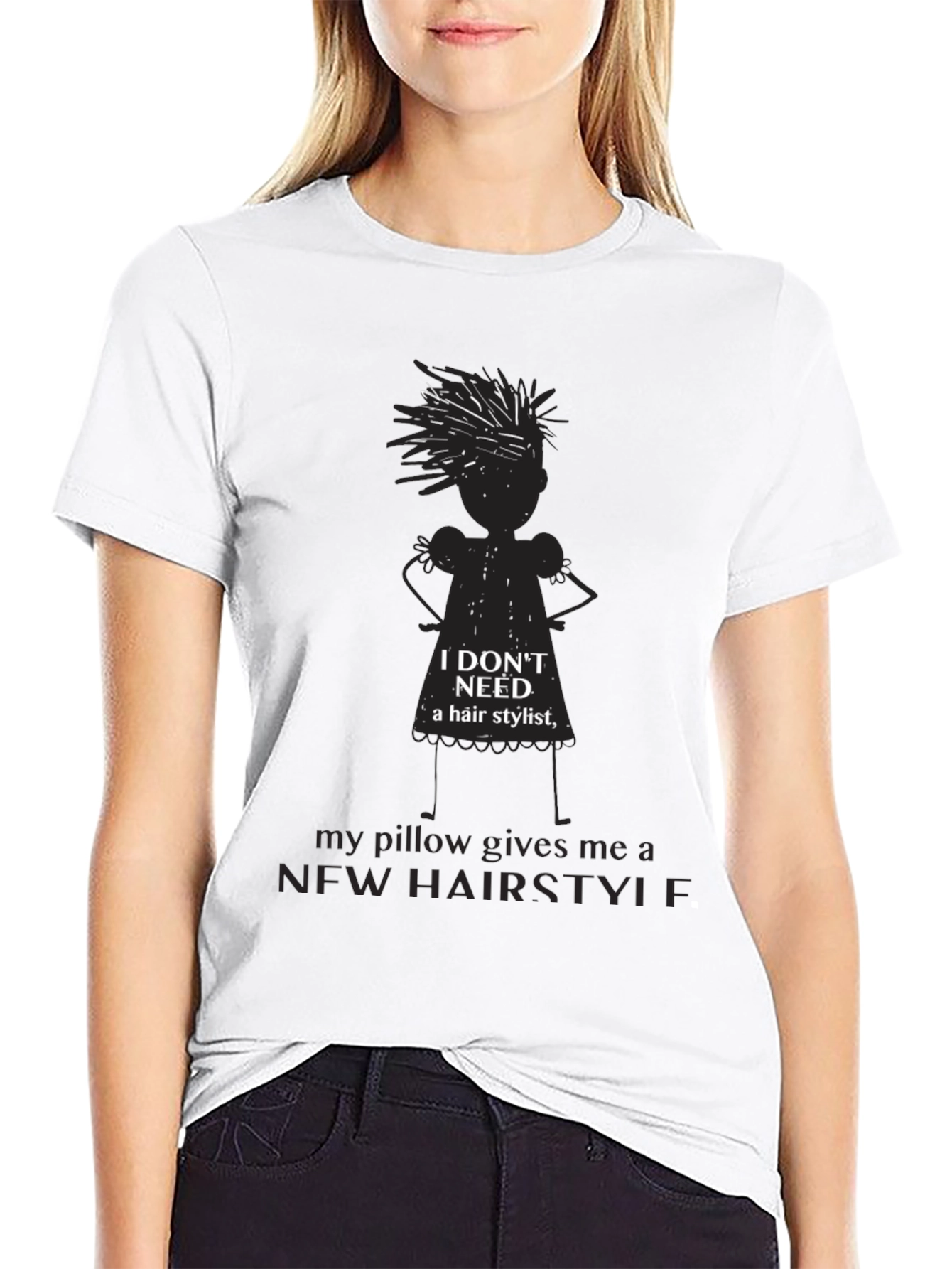 Funny Hair Pillow T-Shirt