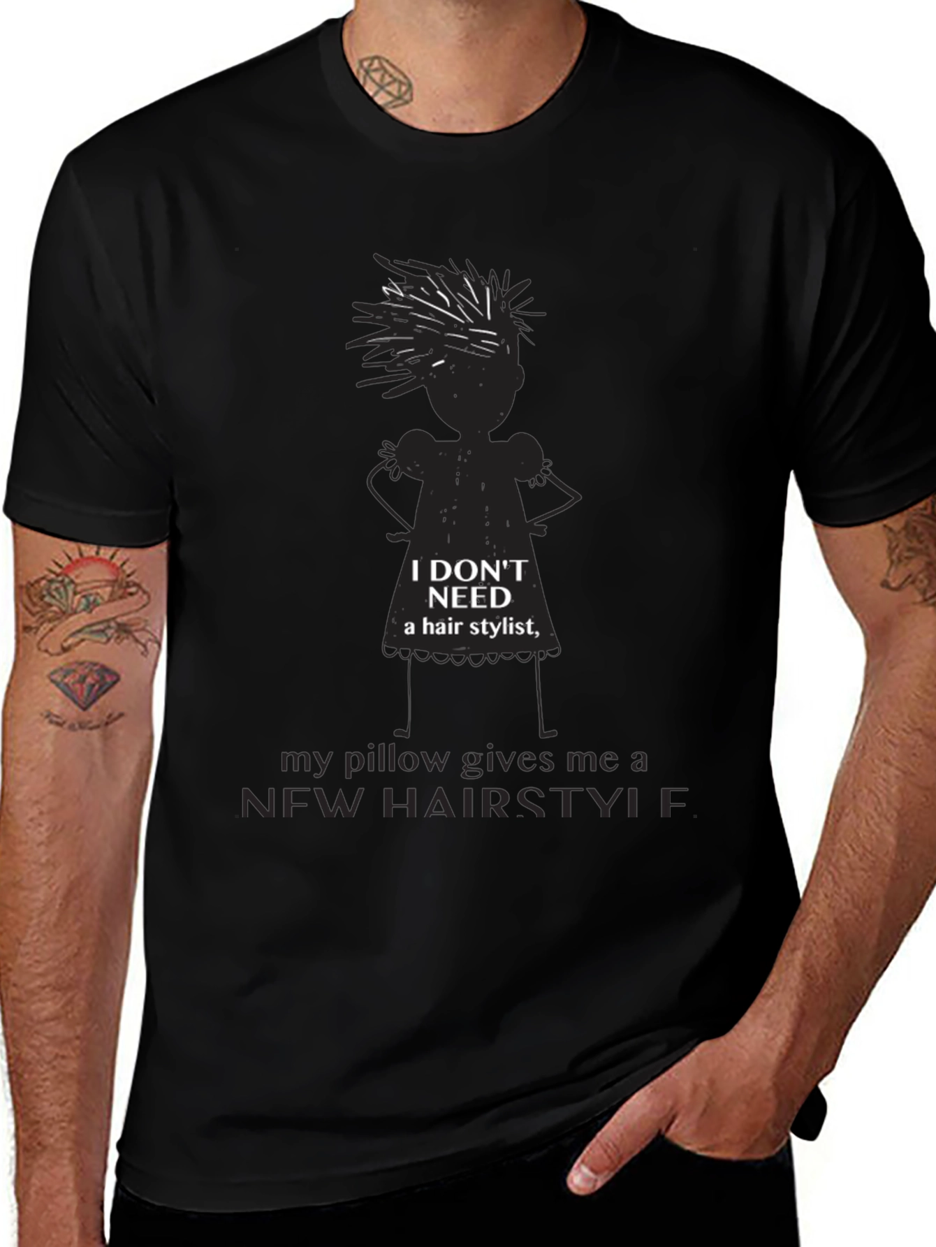 Funny Hair Pillow T-Shirt