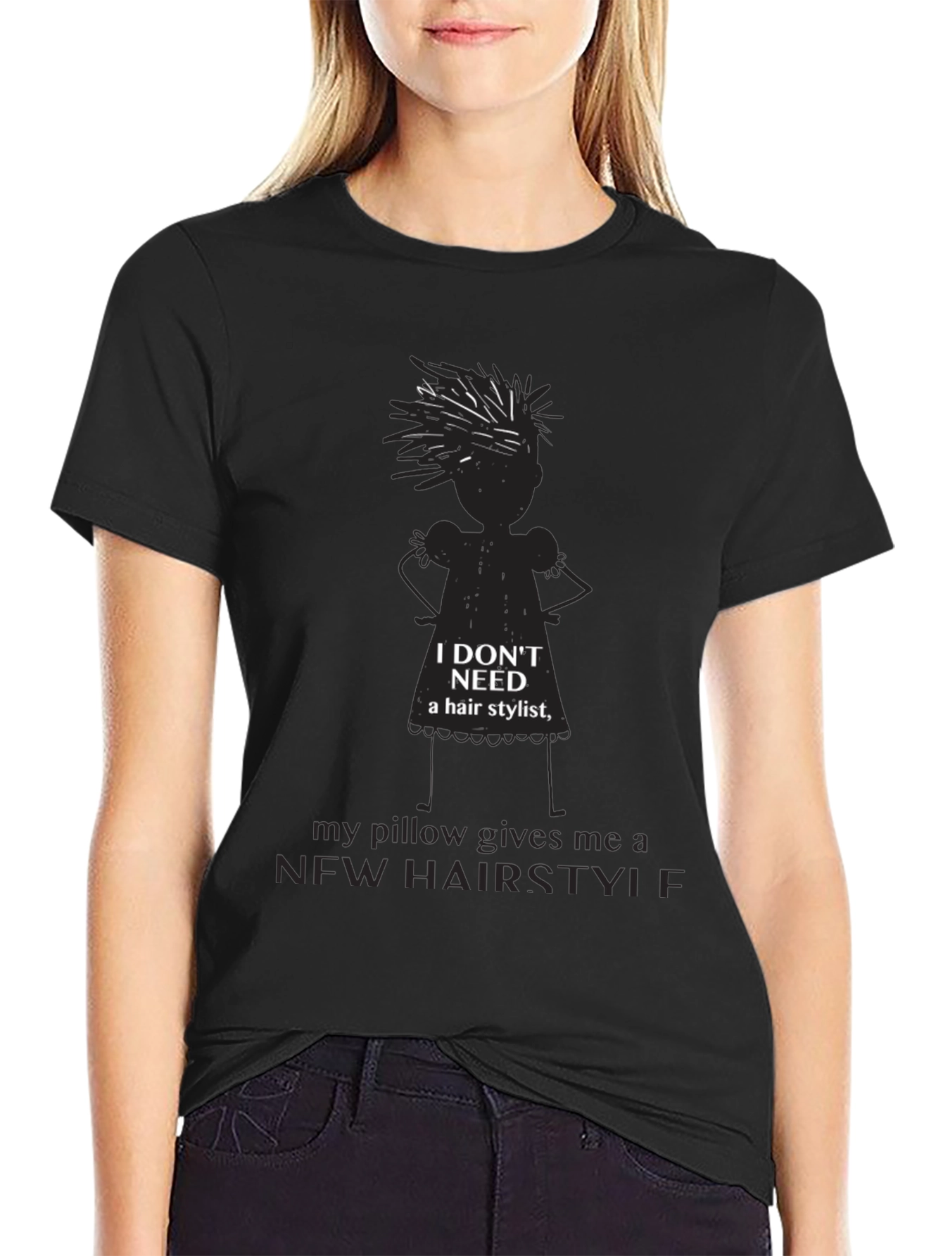 Funny Hair Pillow T-Shirt