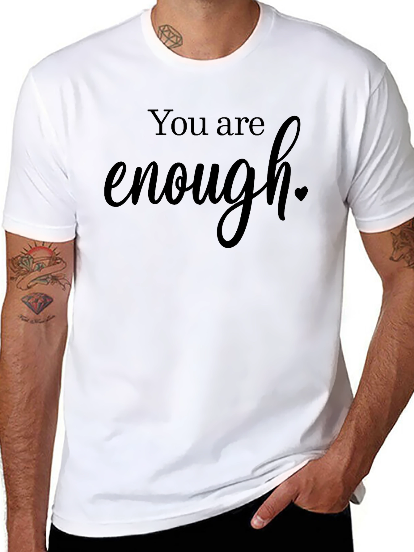 You Are Enough Graphic Tee - Black T-Shirt