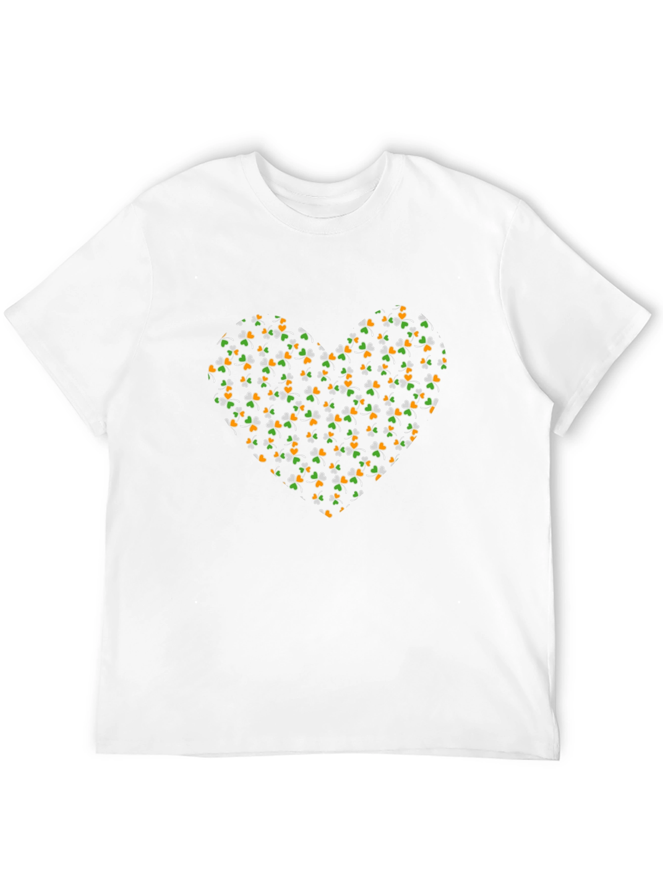 Shamrock Heart Graphic Black T-Shirt