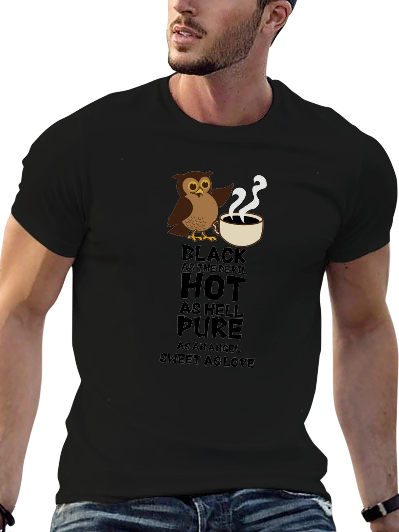 Black Devil Owl Coffee T-Shirt
