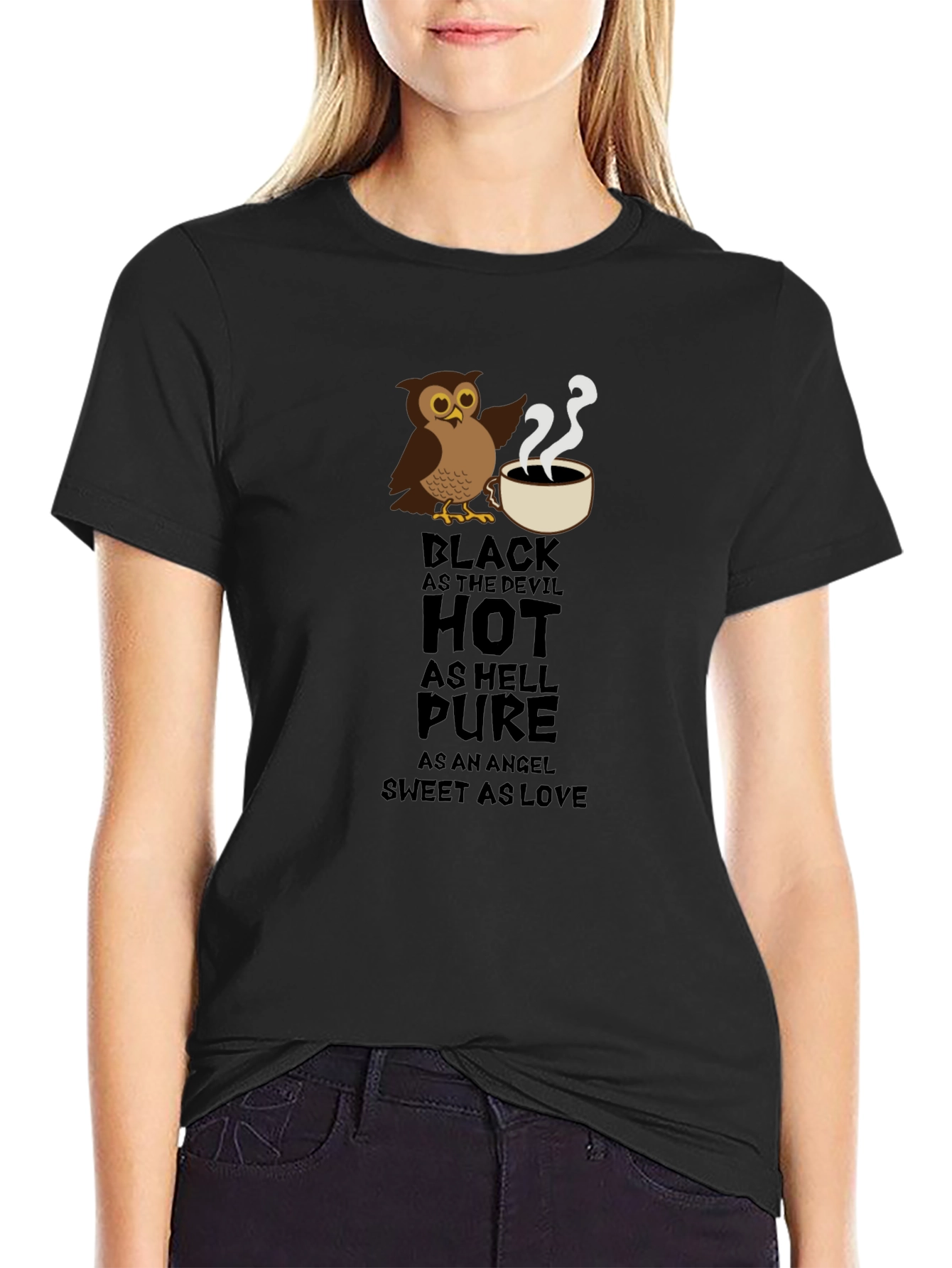 Black Devil Owl Coffee T-Shirt