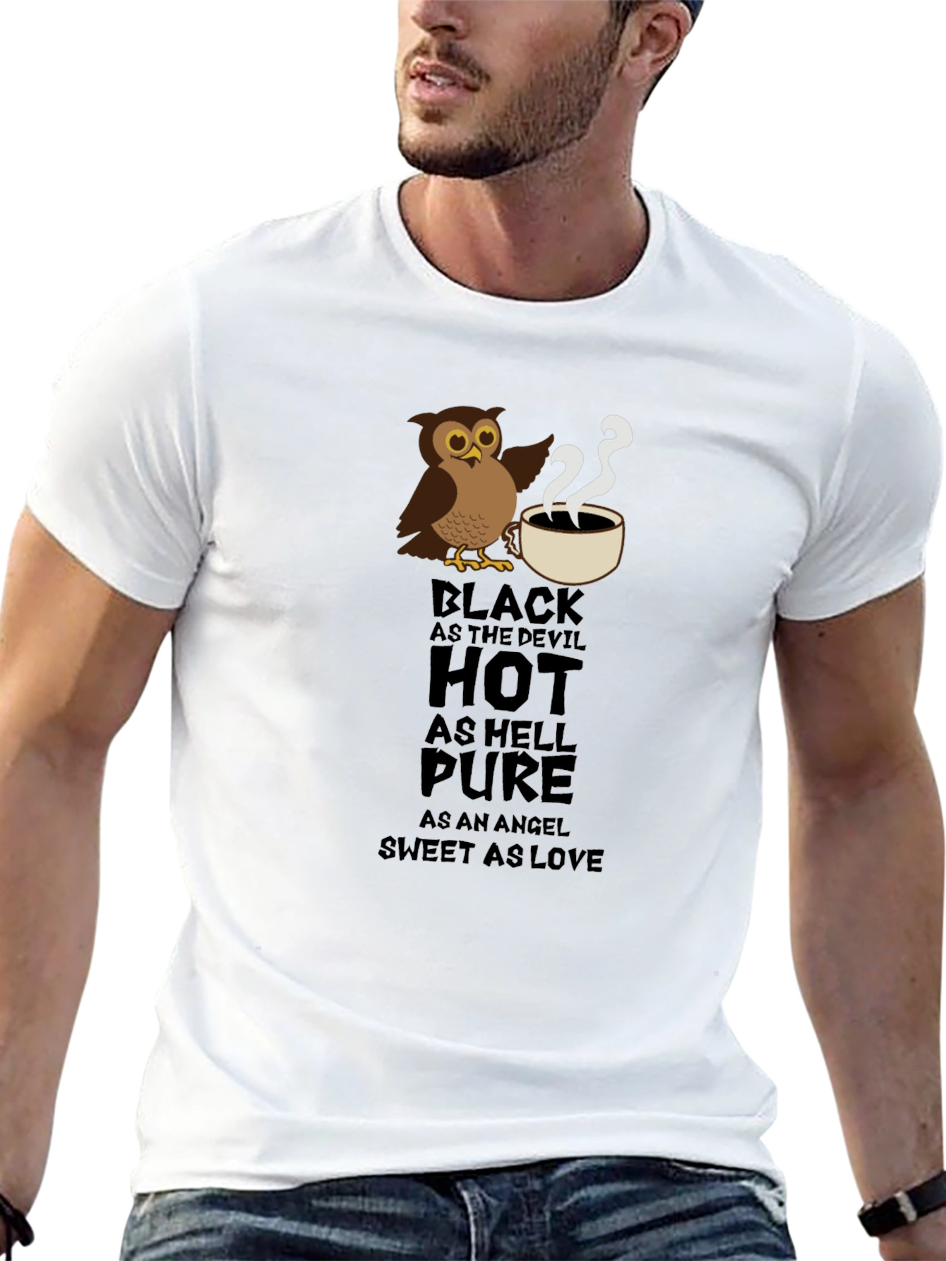 Black Devil Owl Coffee T-Shirt