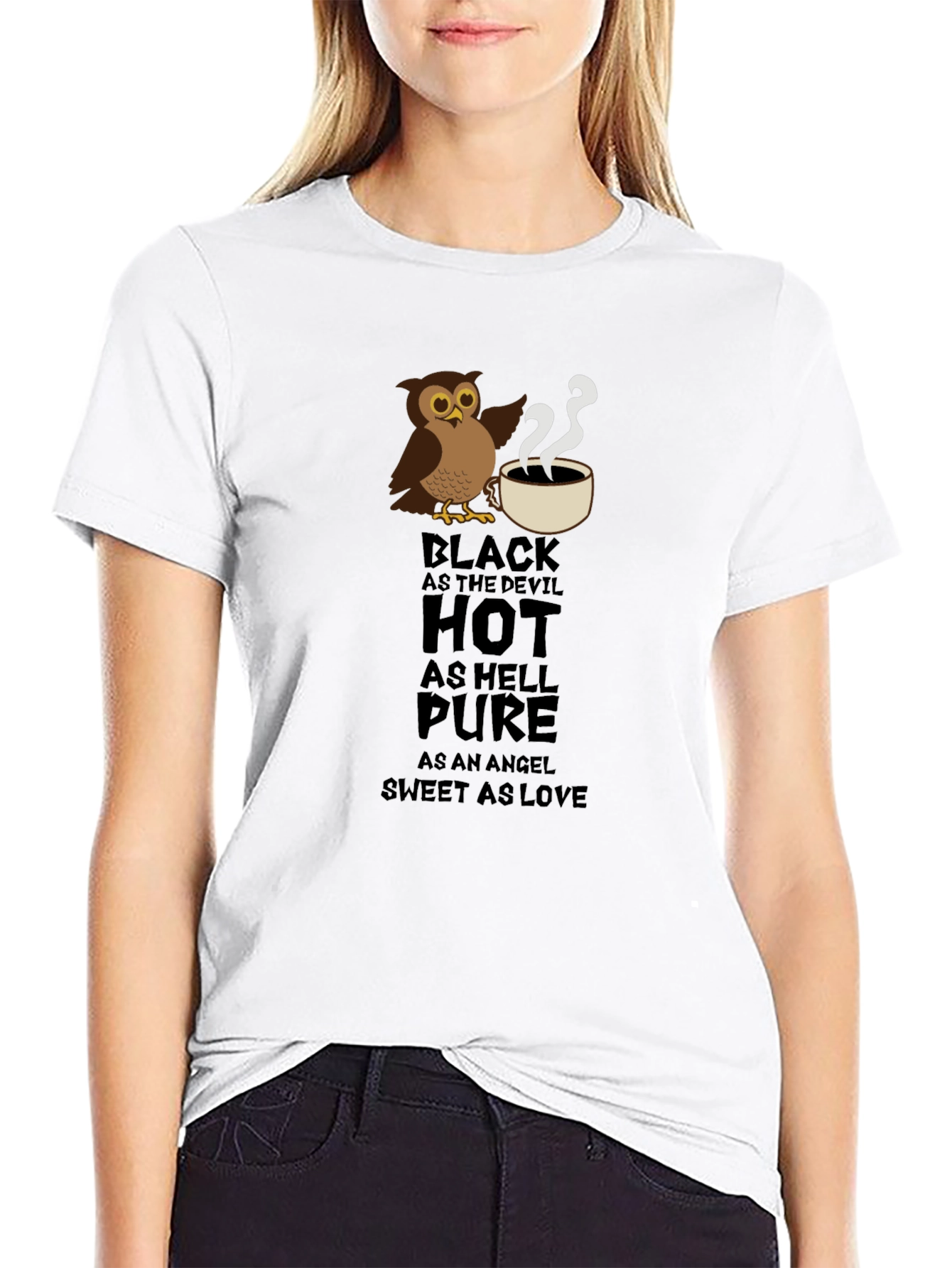 Black Devil Owl Coffee T-Shirt