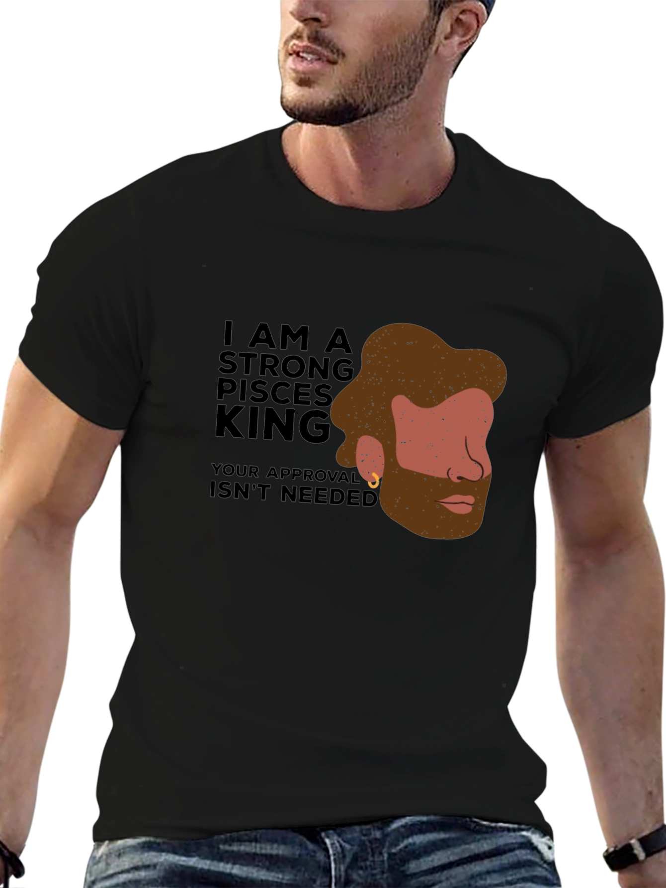 Strong Pisces King Graphic T-Shirt