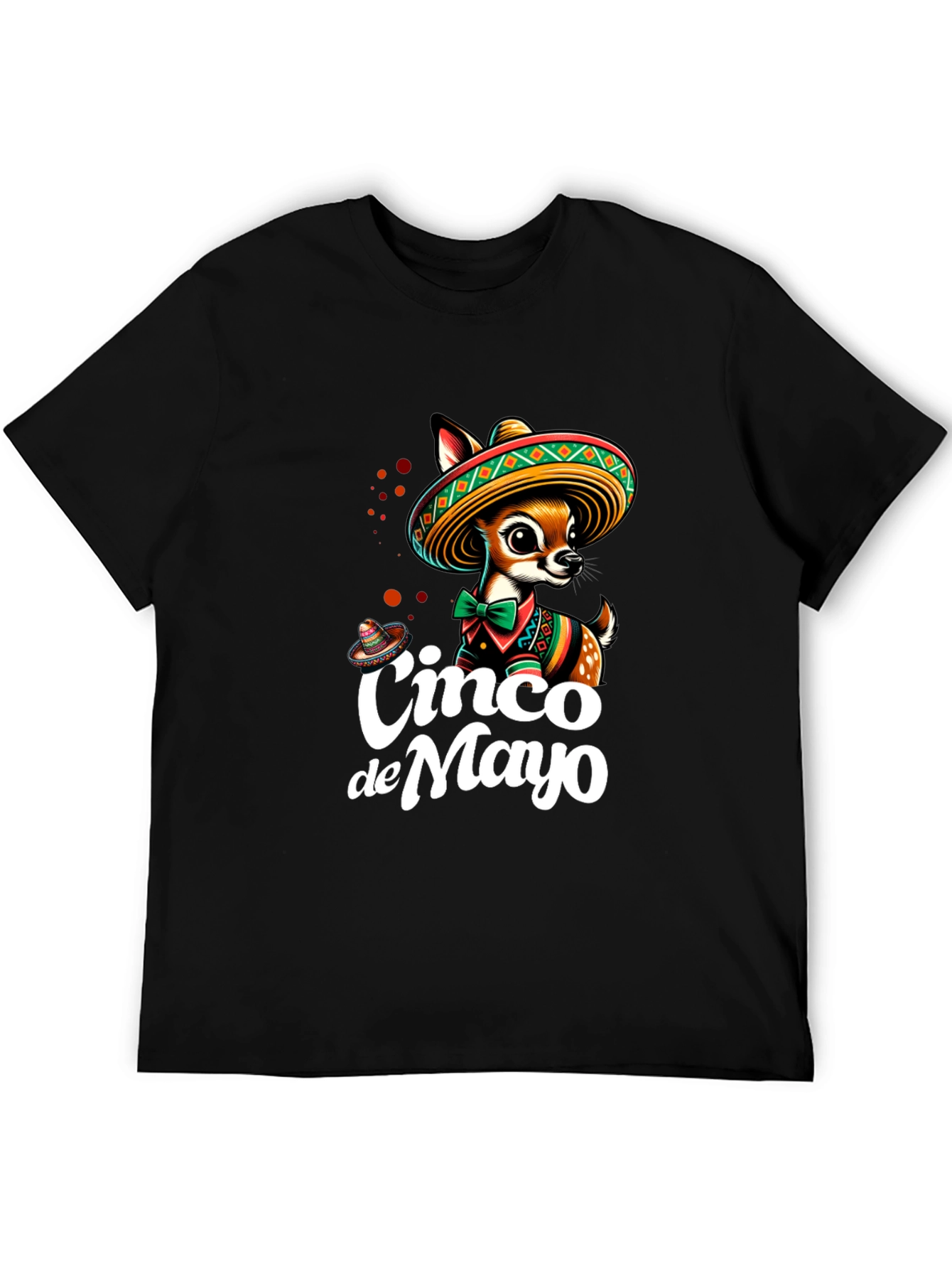 Cinco de Mayo Deer T-Shirt - Black