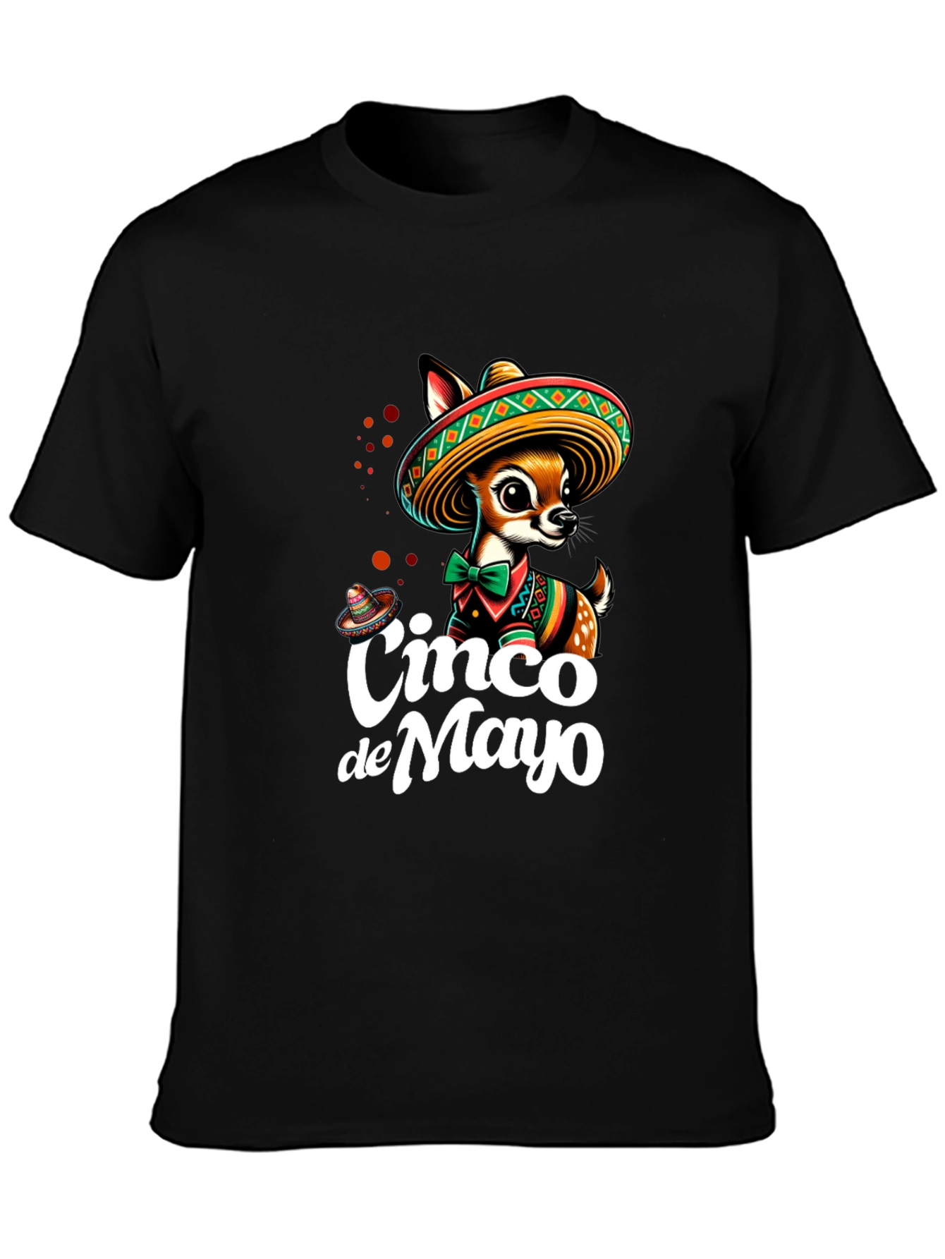 Cinco de Mayo Deer T-Shirt - Black