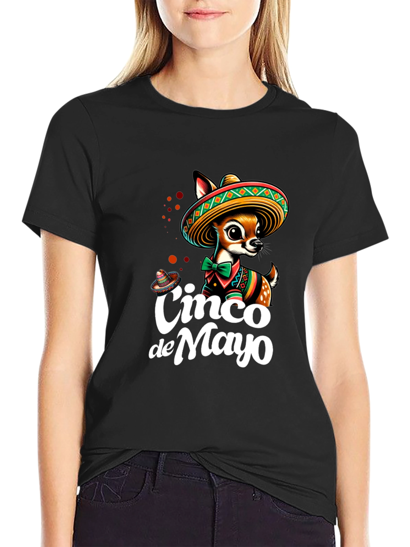 Cinco de Mayo Deer T-Shirt - Black
