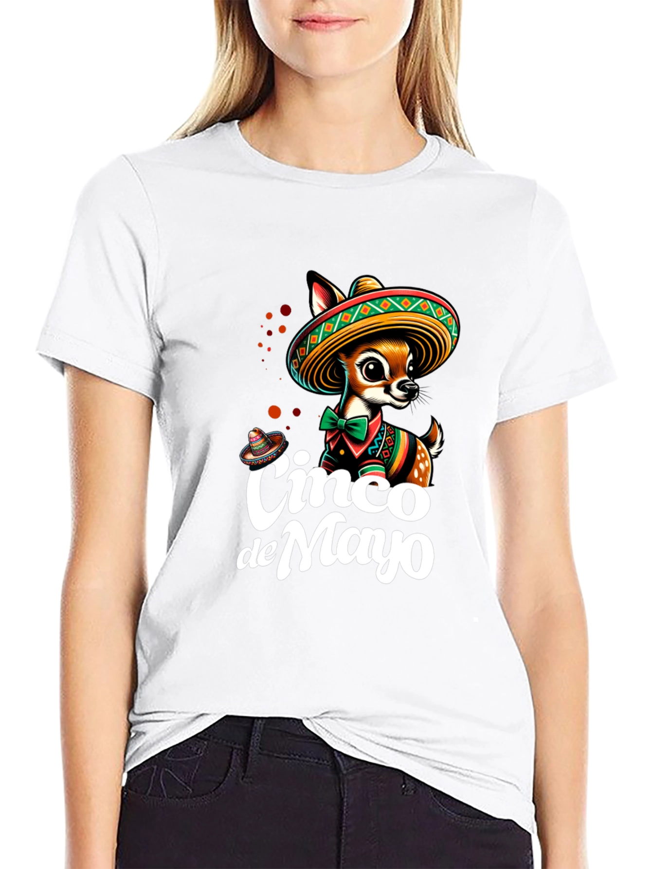 Cinco de Mayo Deer T-Shirt - Black