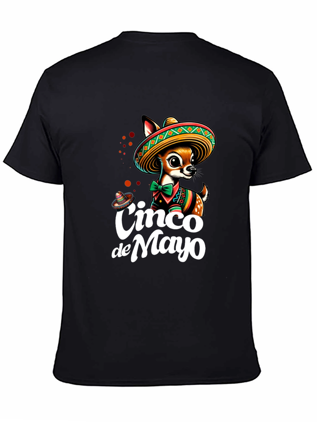 Cinco de Mayo Deer T-Shirt - Black