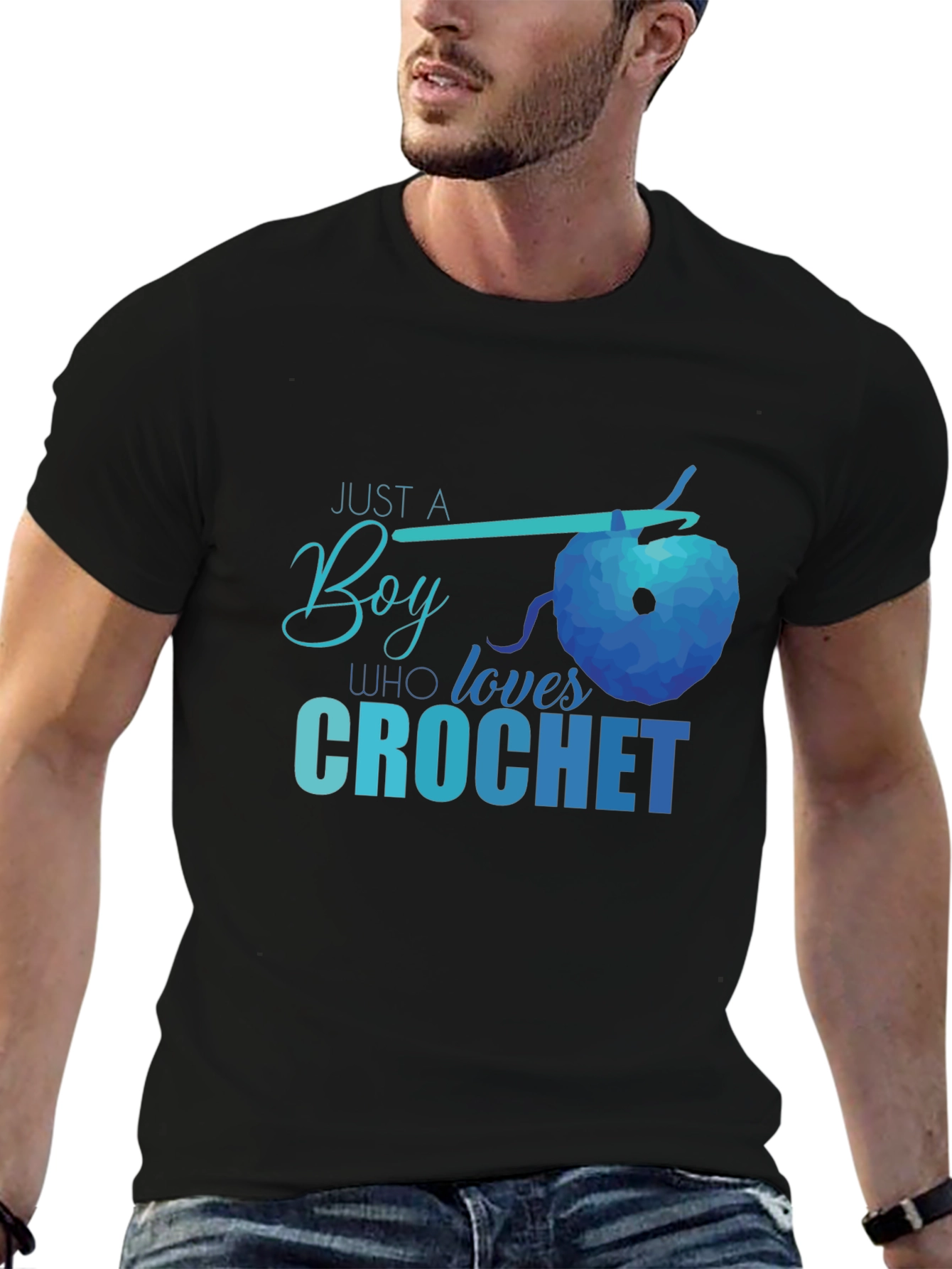 Just a Boy Who Loves Crochet T-Shirt