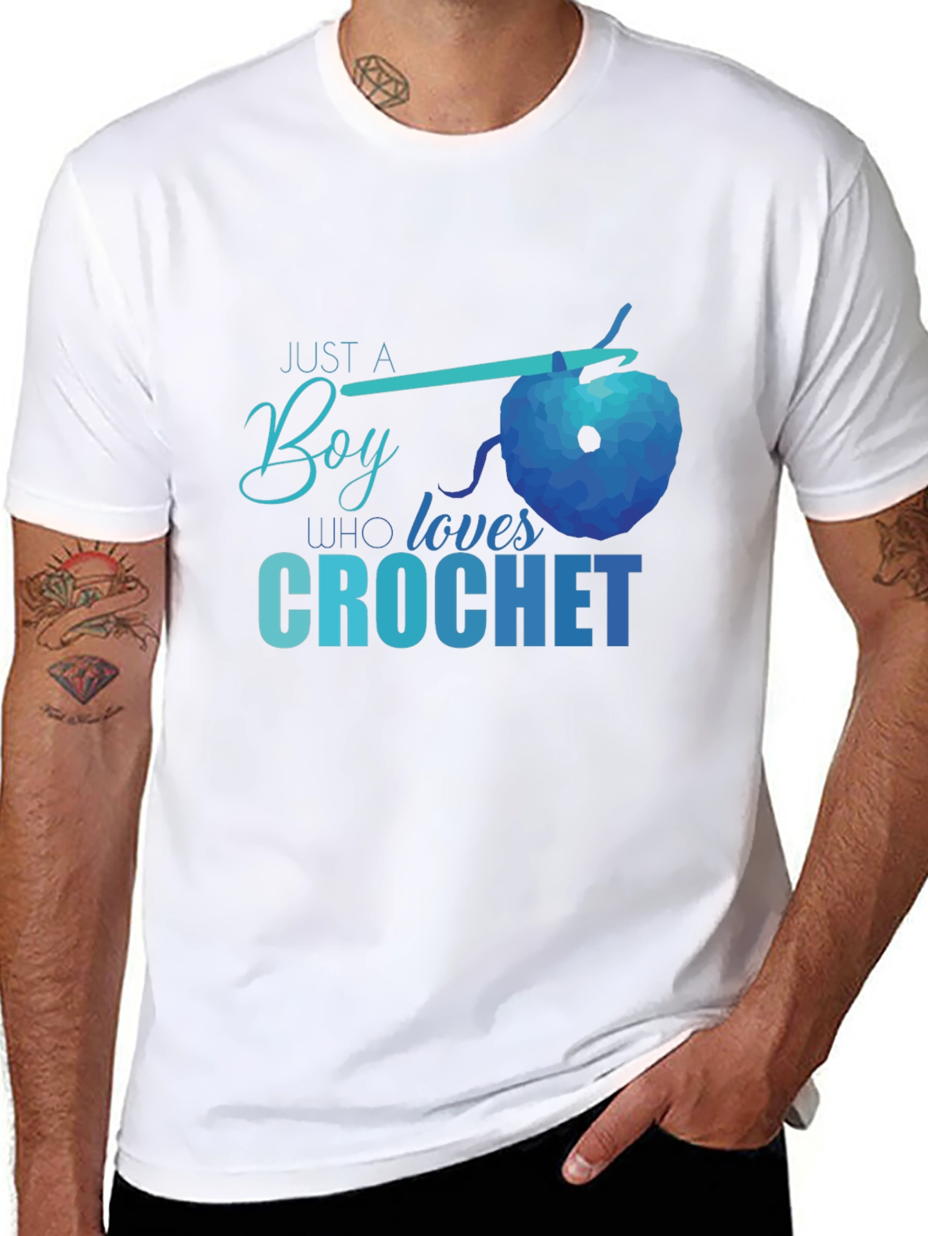 Just a Boy Who Loves Crochet T-Shirt
