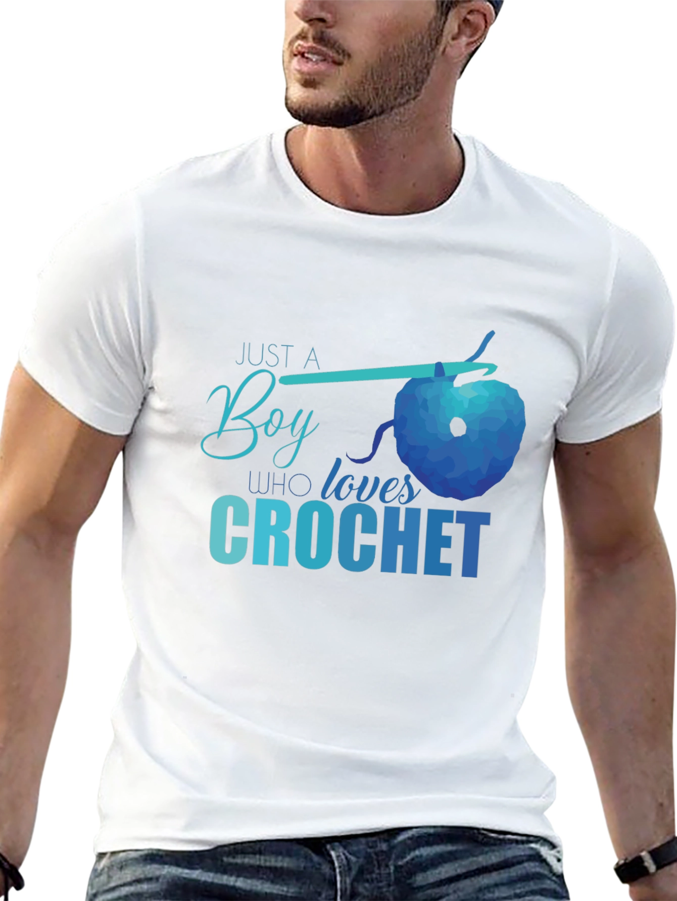 Just a Boy Who Loves Crochet T-Shirt
