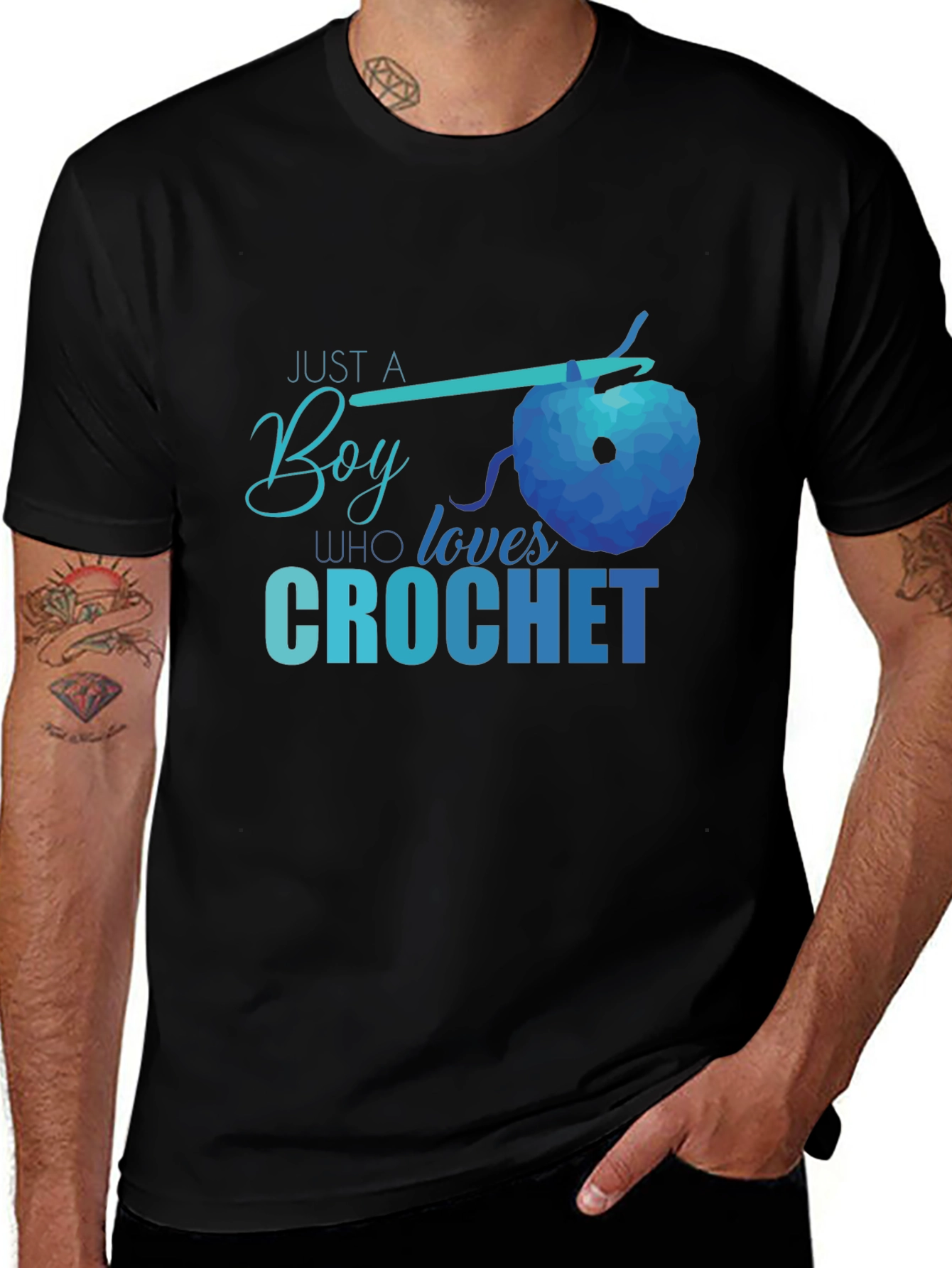 Just a Boy Who Loves Crochet T-Shirt
