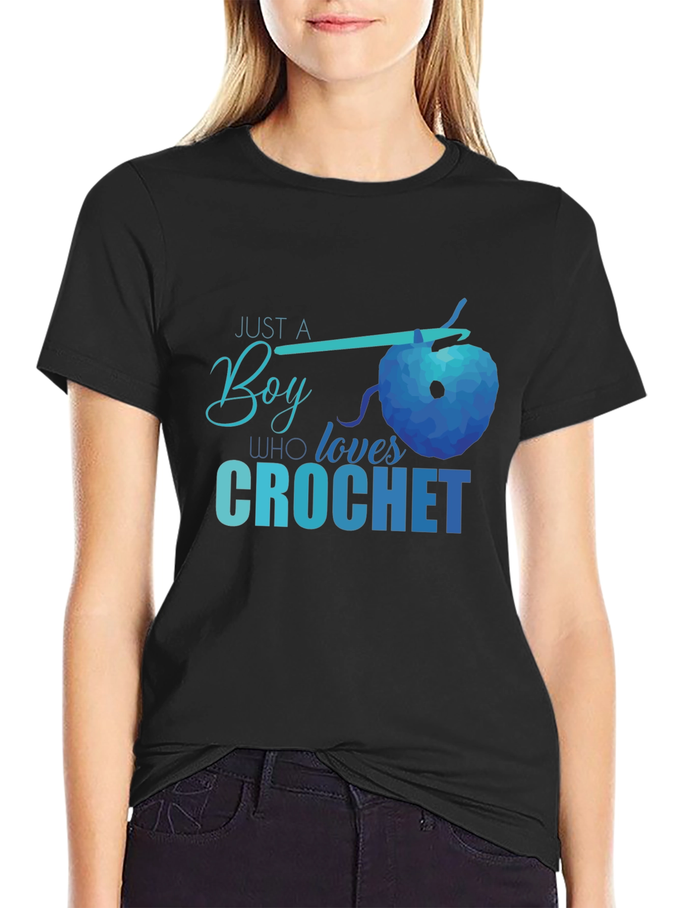 Just a Boy Who Loves Crochet T-Shirt