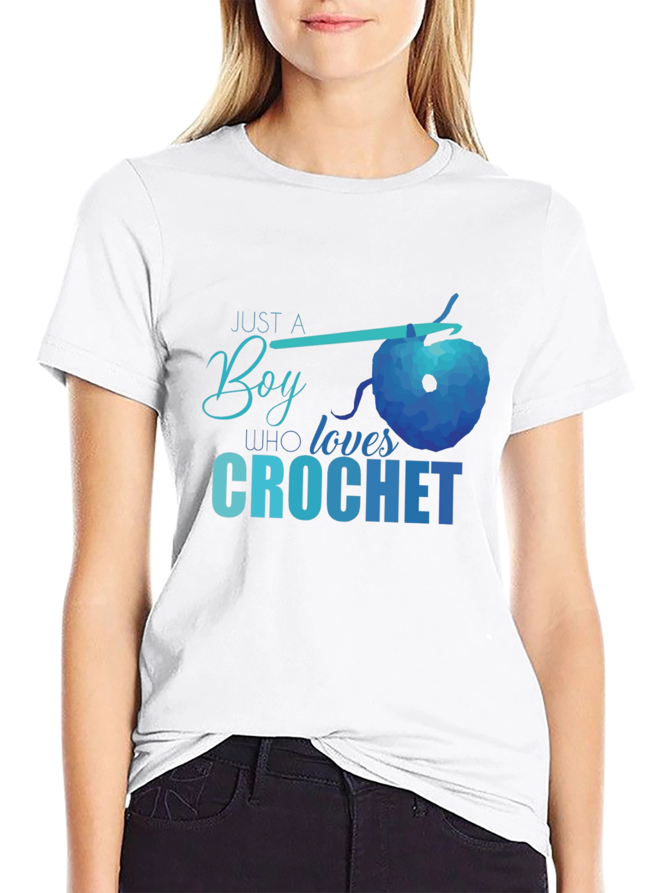 Just a Boy Who Loves Crochet T-Shirt