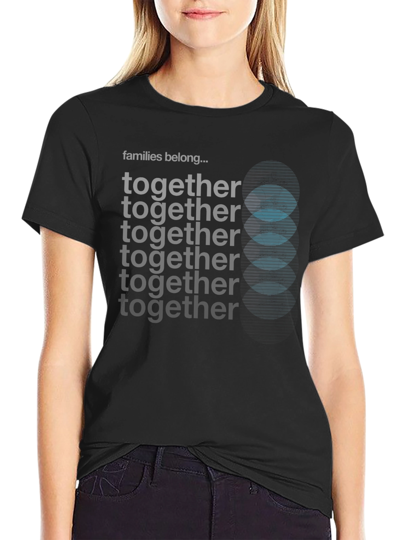 Families Belong Together Black Tee