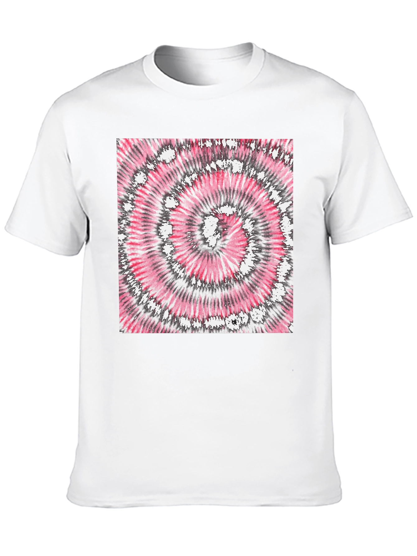 Retro Tie-Dye Graphic Tee - Classic Black