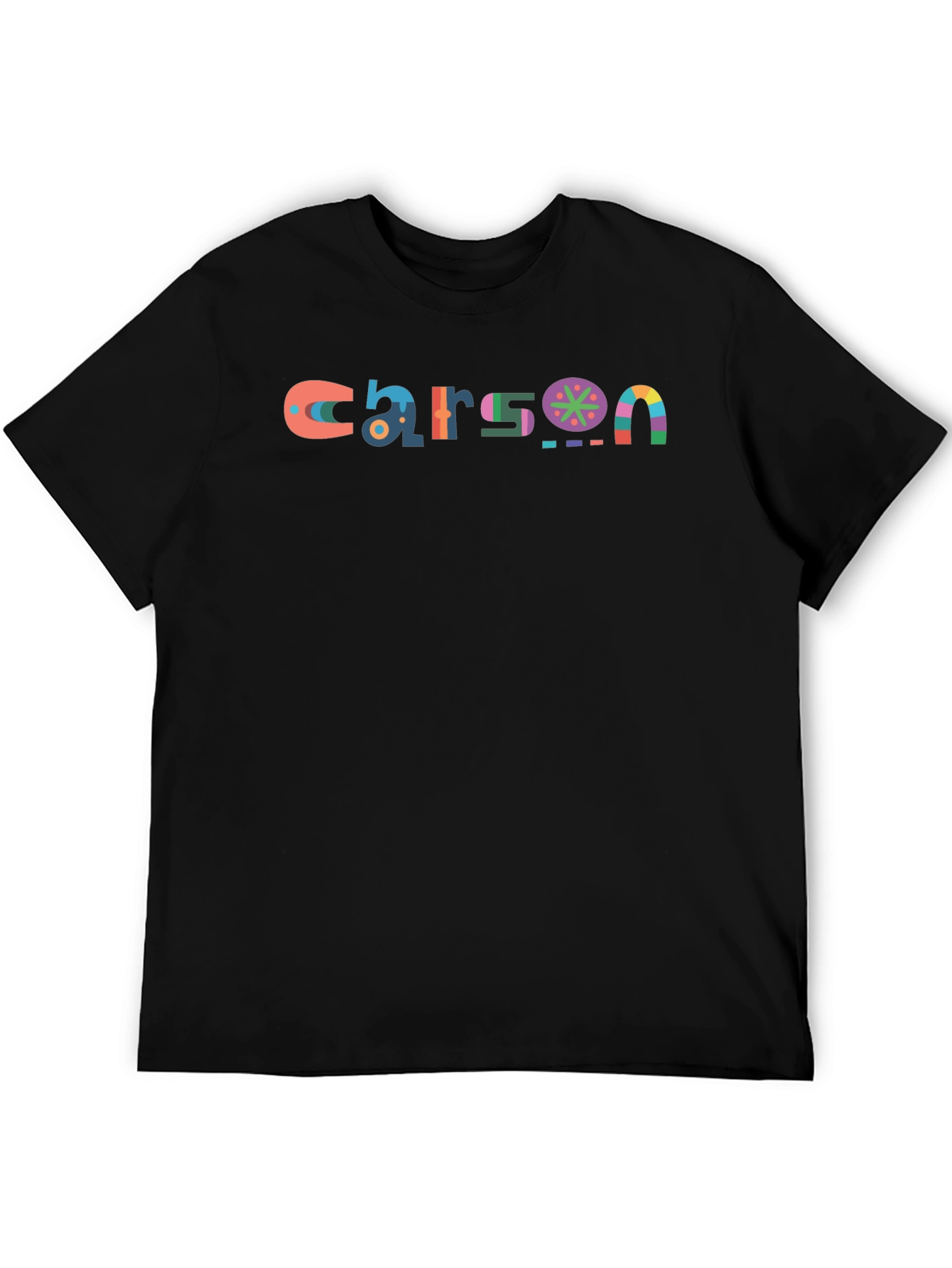 Carson Name Graphic Black T-Shirt