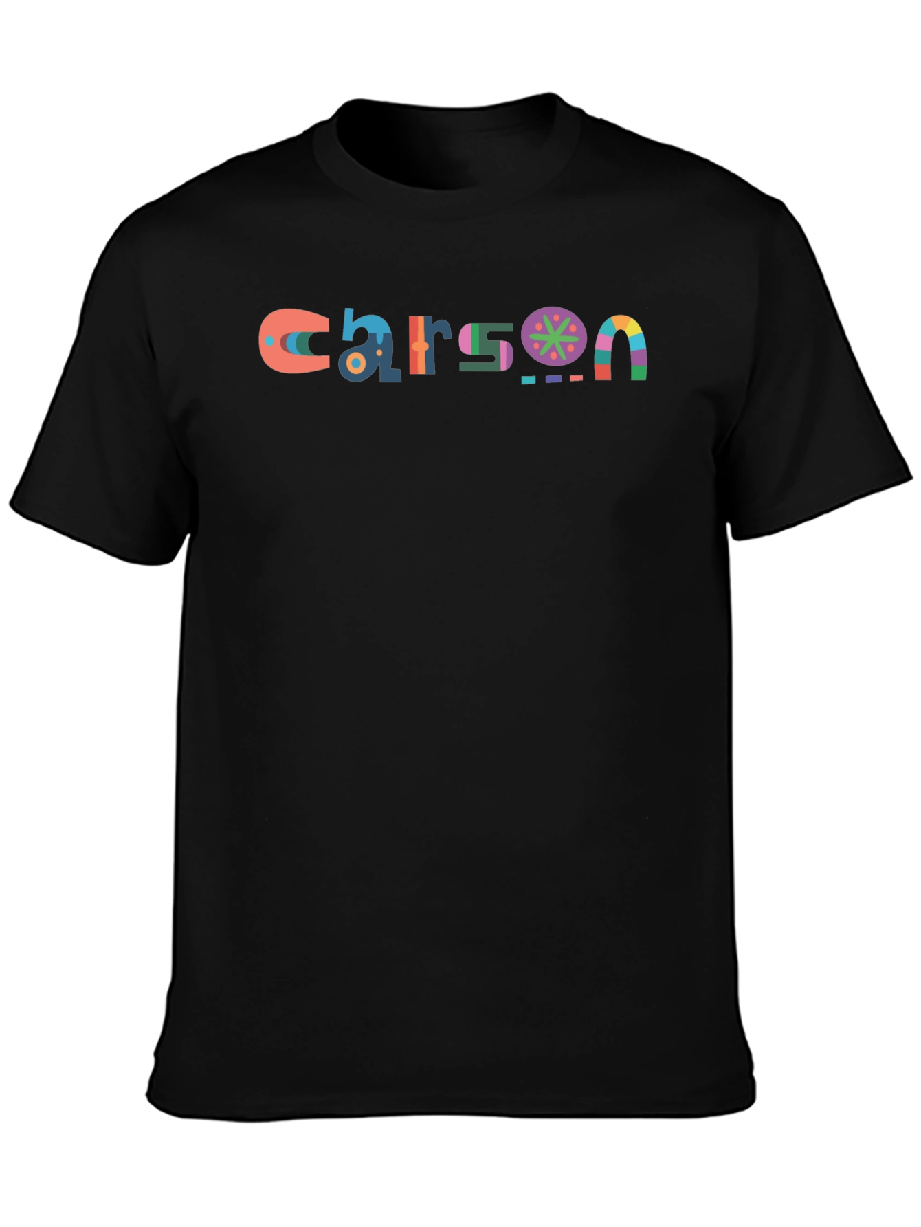 Carson Name Graphic Black T-Shirt