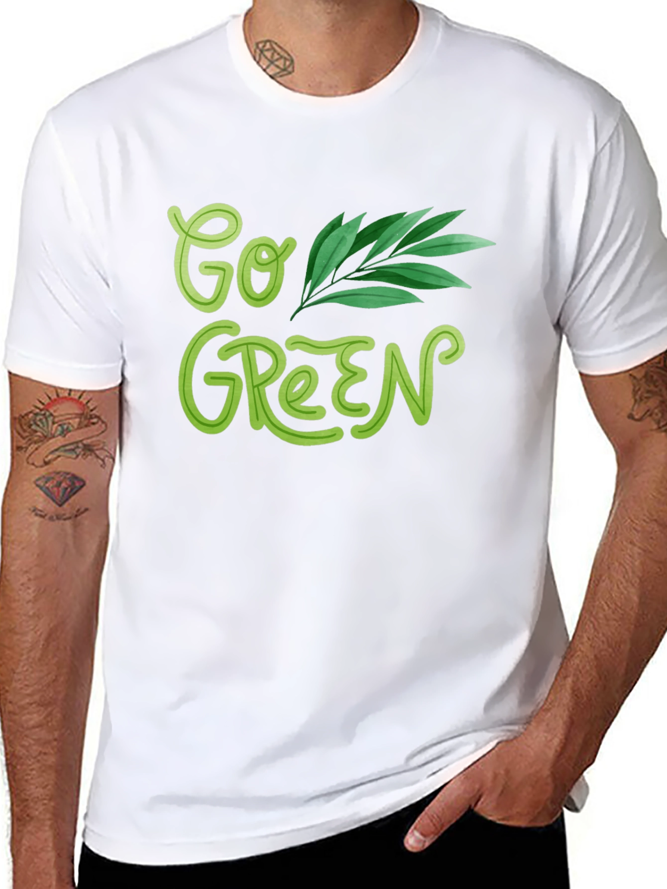 Go Green Graphic Tee - Eco Friendly Fashion