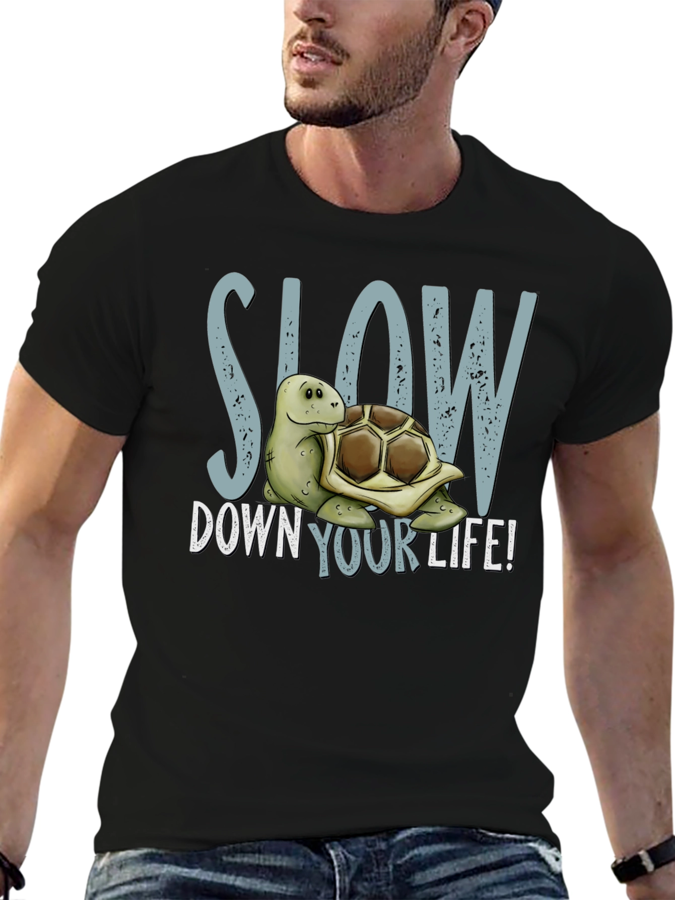 Slow Down Your Life Turtle Graphic Tee
