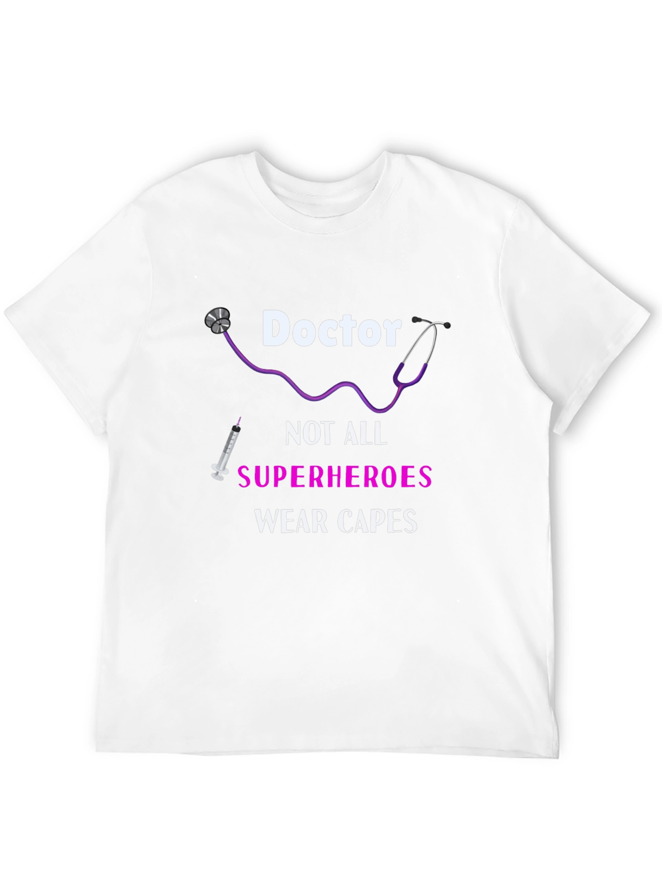 Doctor Superhero Graphic Tee - Black Cotton T-Shirt
