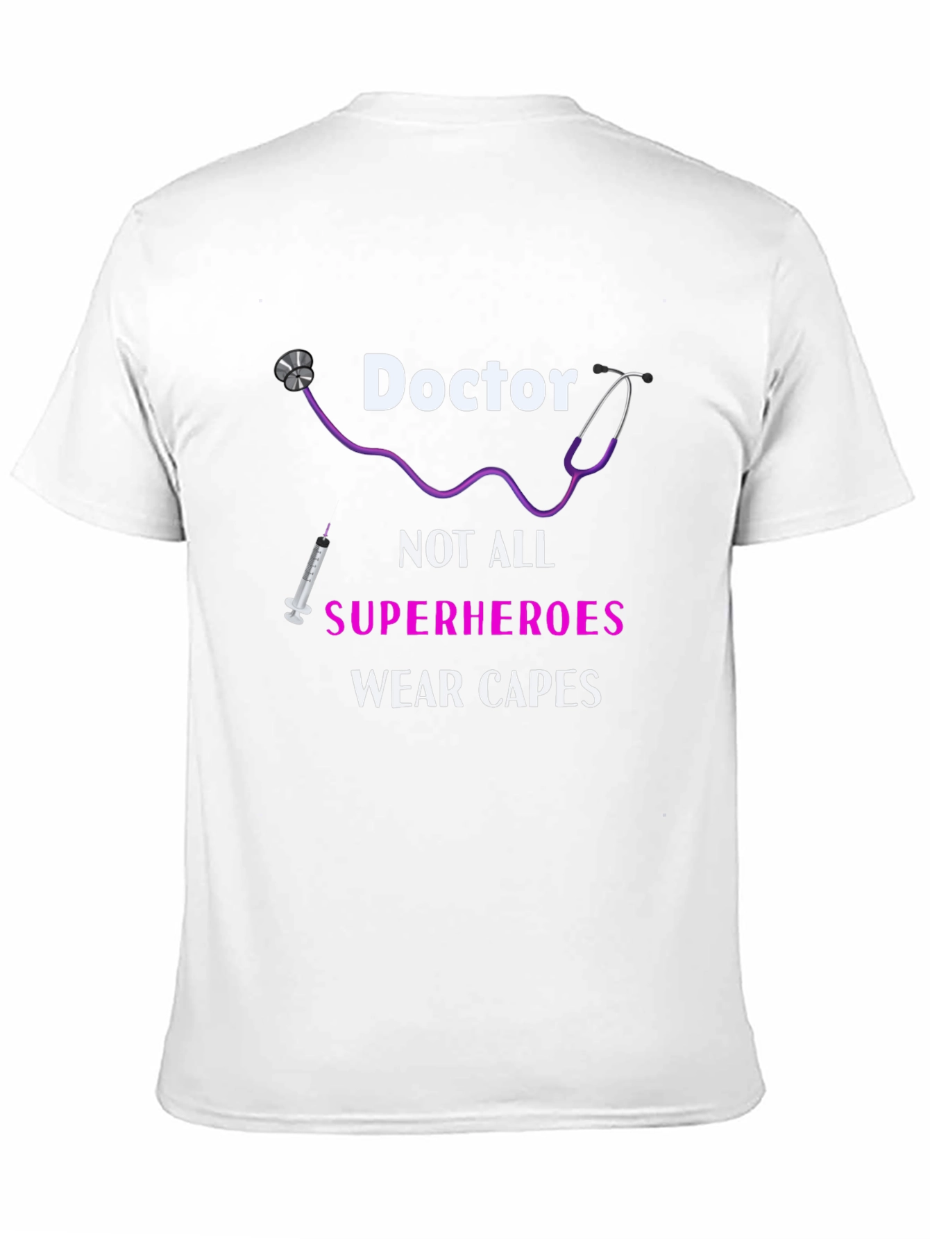 Doctor Superhero Graphic Tee - Black Cotton T-Shirt