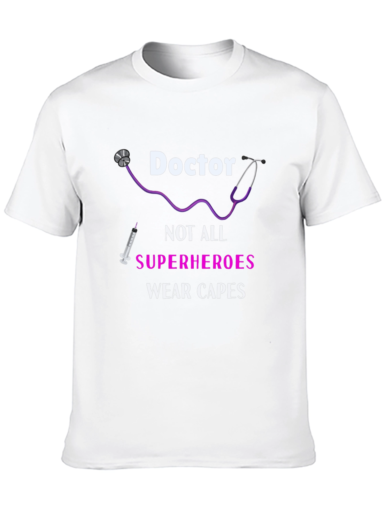 Doctor Superhero Graphic Tee - Black Cotton T-Shirt