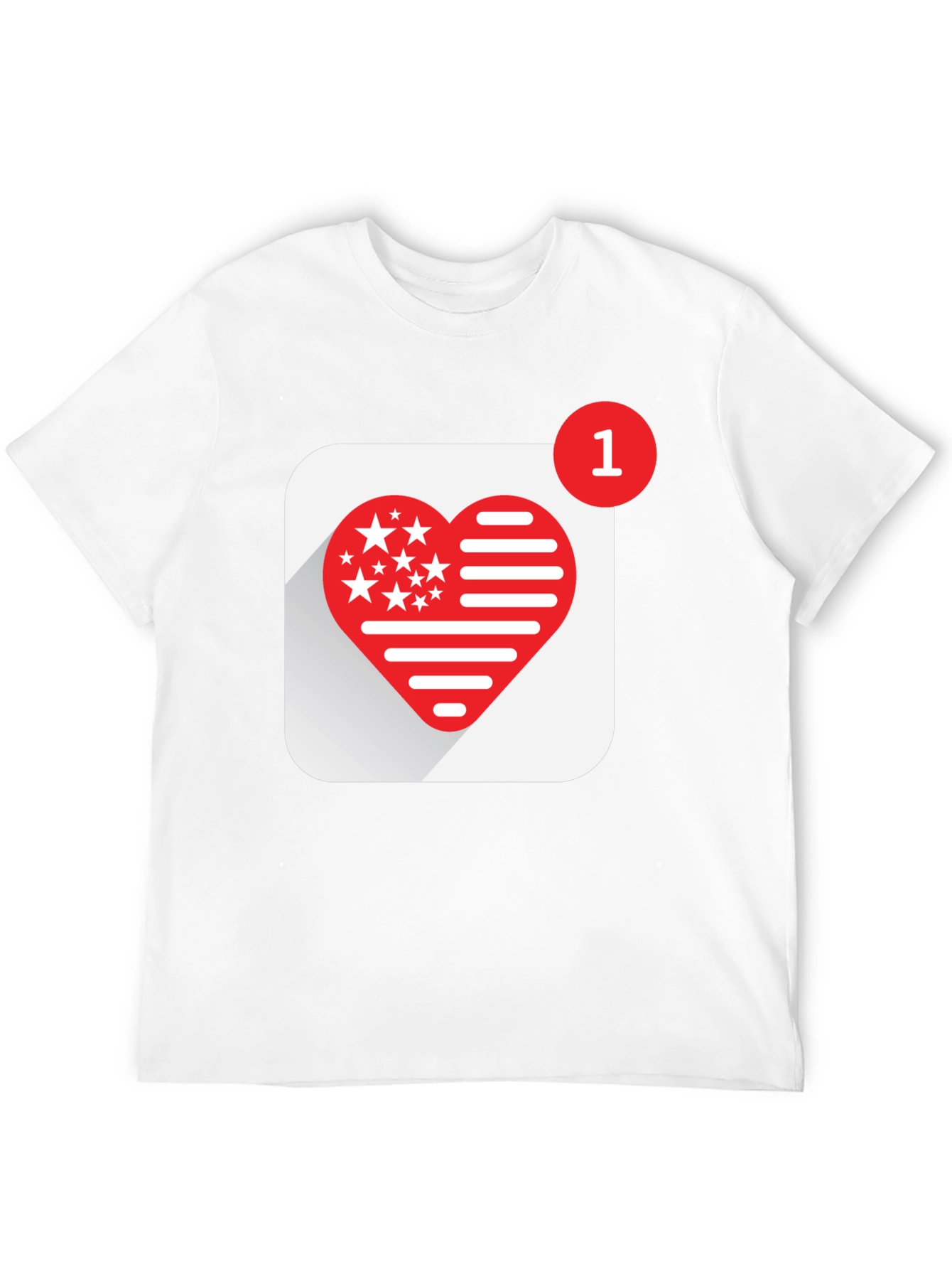 Heart Notification Graphic Tee - Black