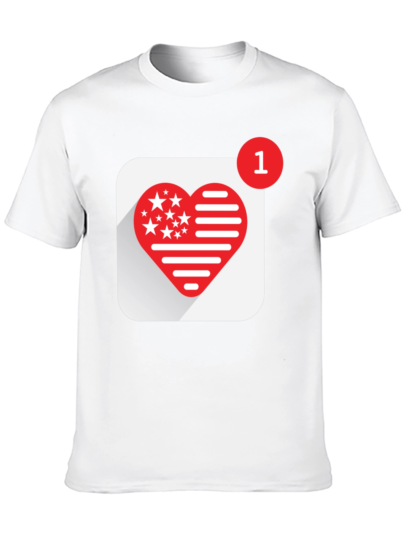 Heart Notification Graphic Tee - Black