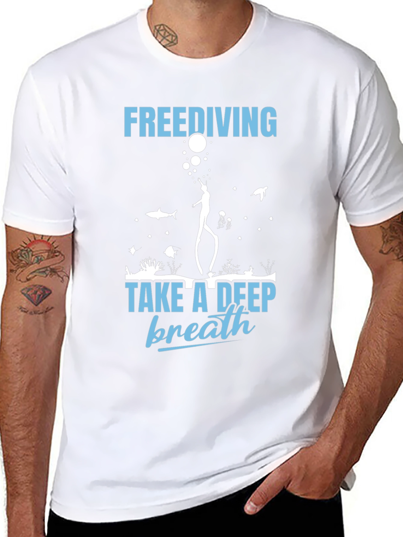 Freediving Take a Deep Breath Graphic T-Shirt