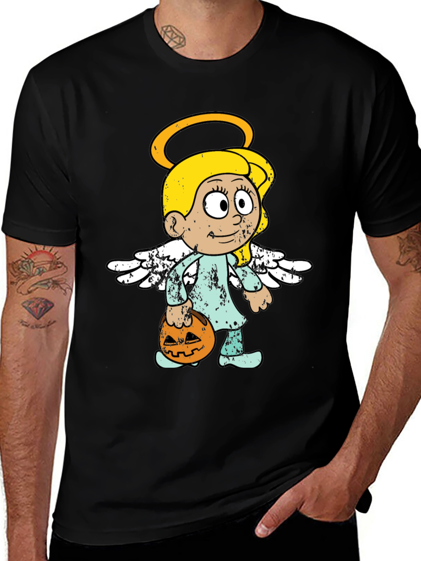 Halloween Angel Girl Graphic Tee