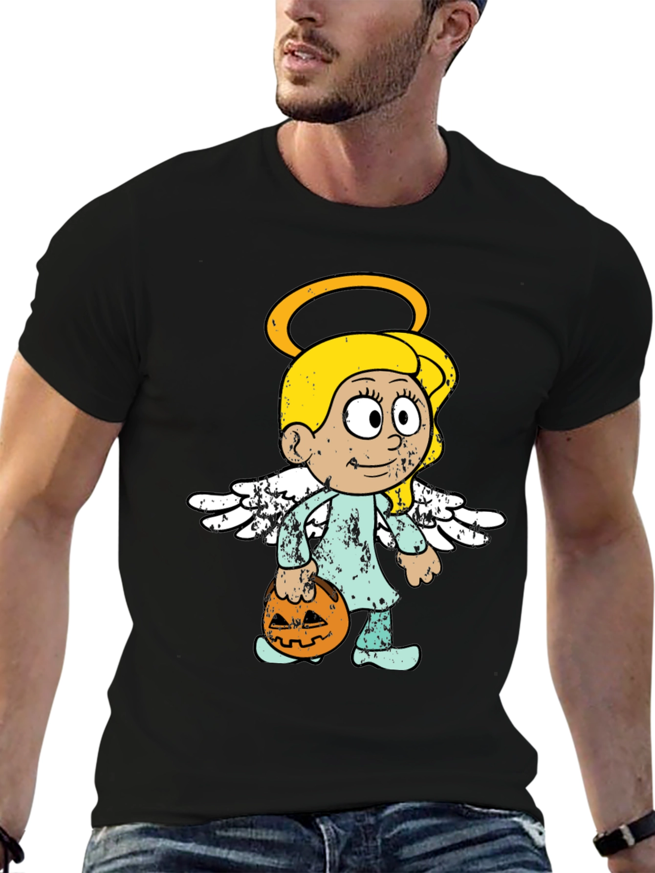 Halloween Angel Girl Graphic Tee