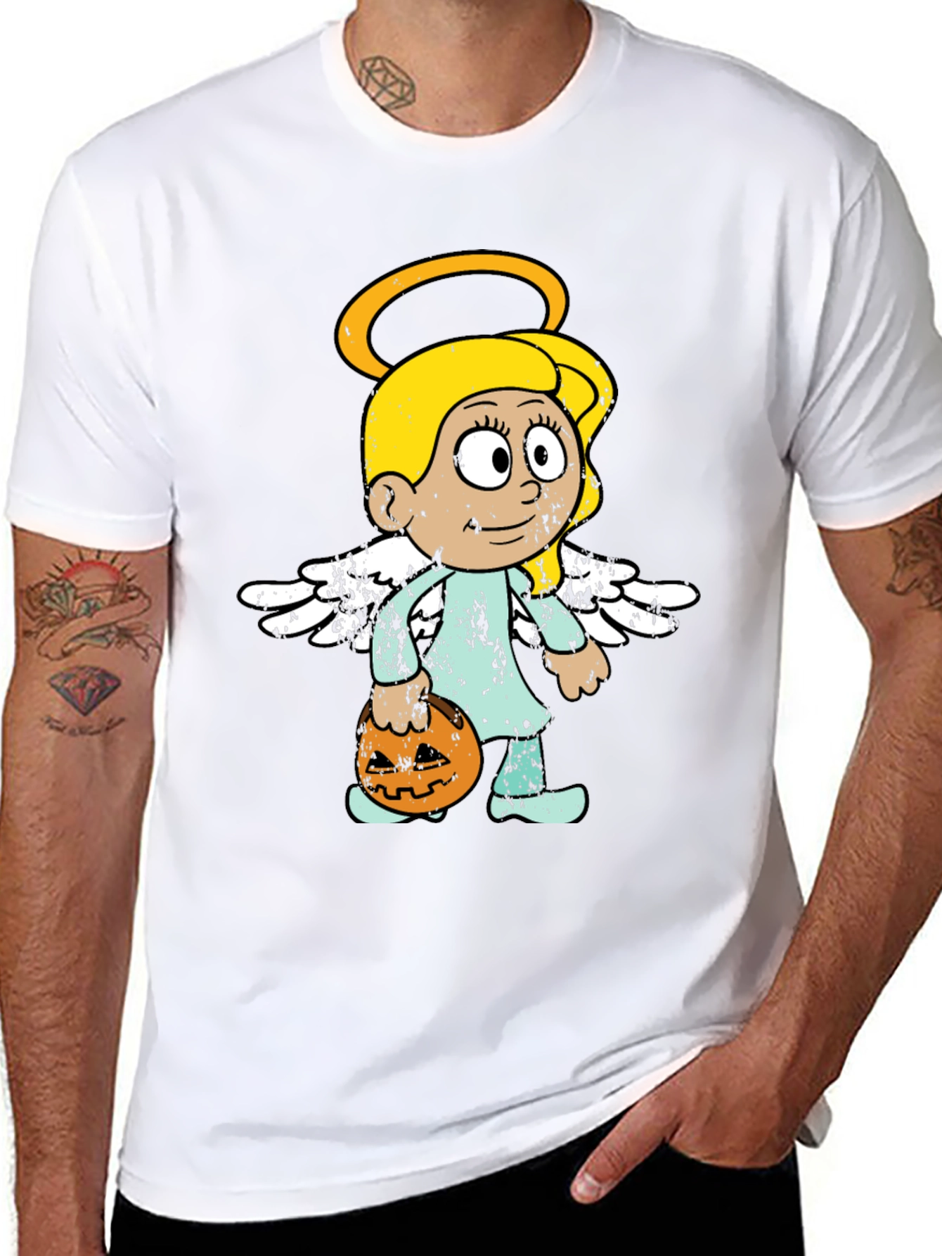 Halloween Angel Girl Graphic Tee