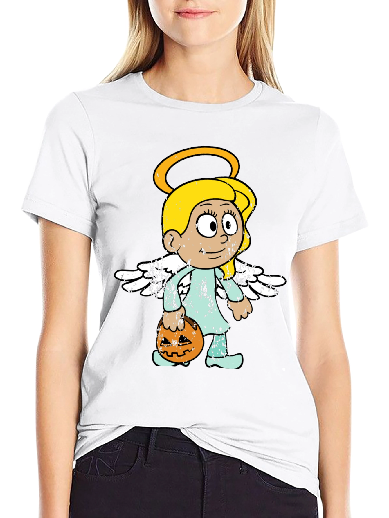 Halloween Angel Girl Graphic Tee