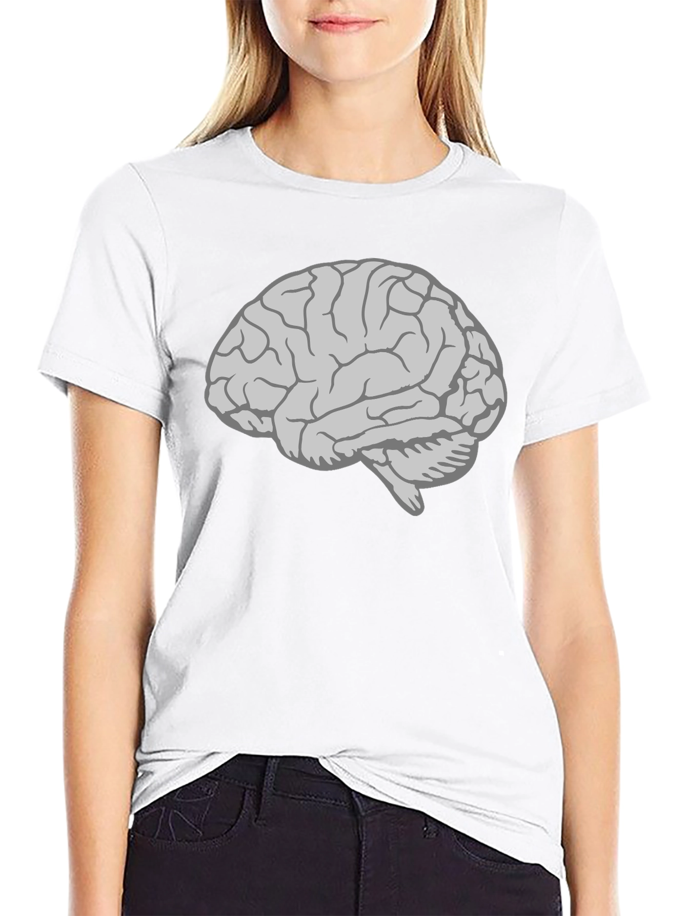 Brain Graphic T-Shirt - Mens Black Cotton Tee