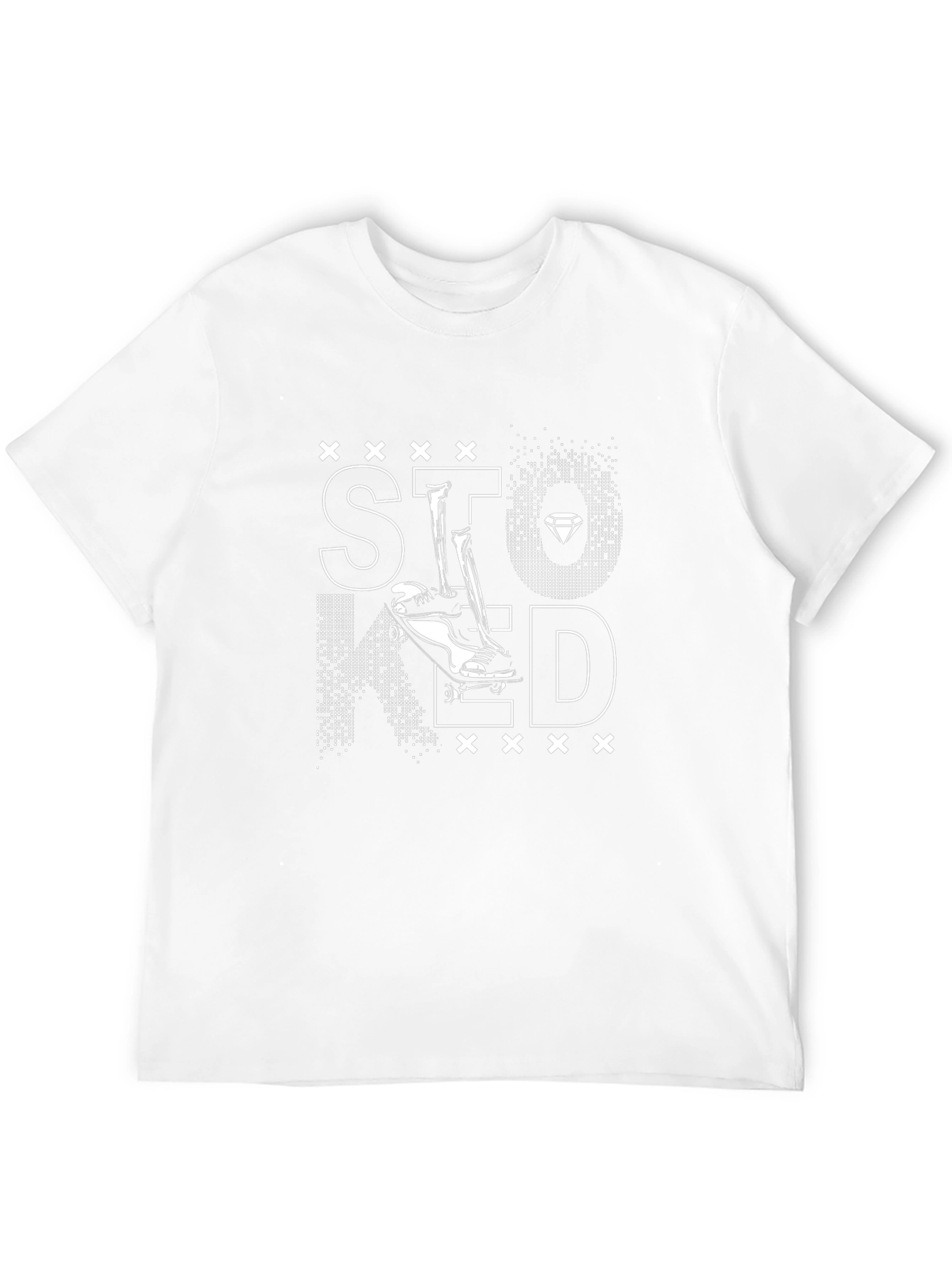 Stoned Skateboard Graphic T-Shirt - Black