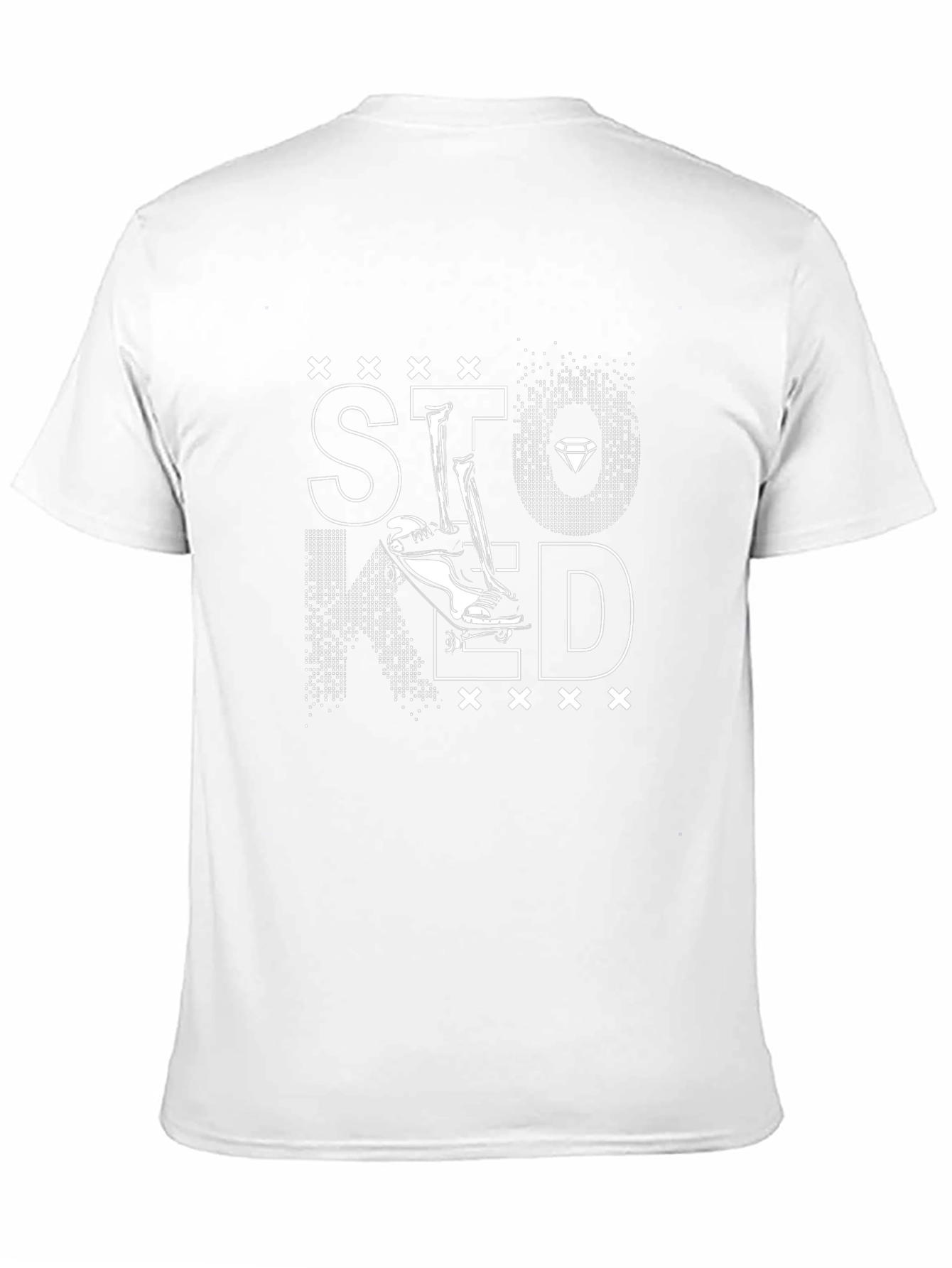 Stoned Skateboard Graphic T-Shirt - Black