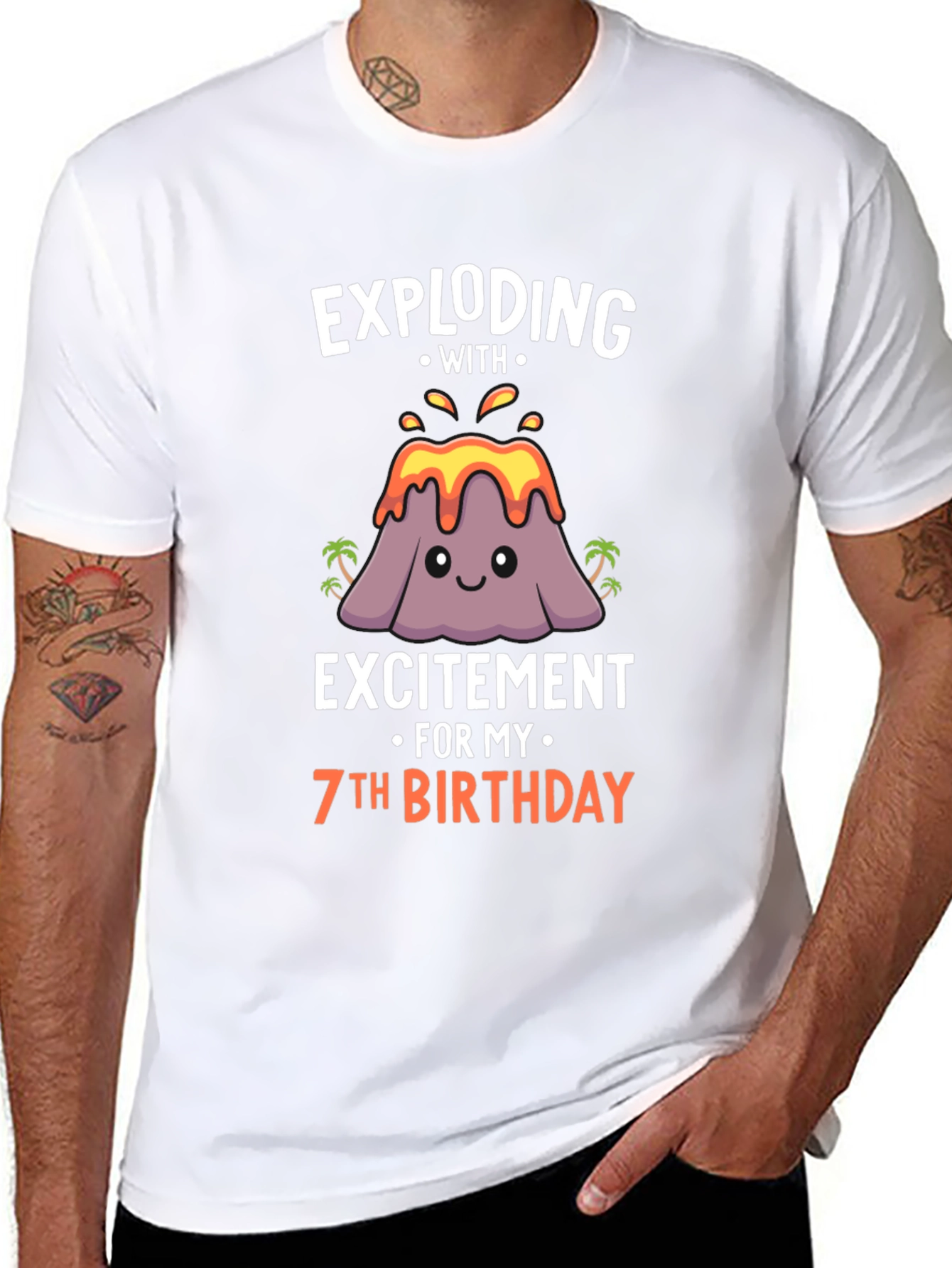 Exploding With Excitement 7th Birthday T-Shirt