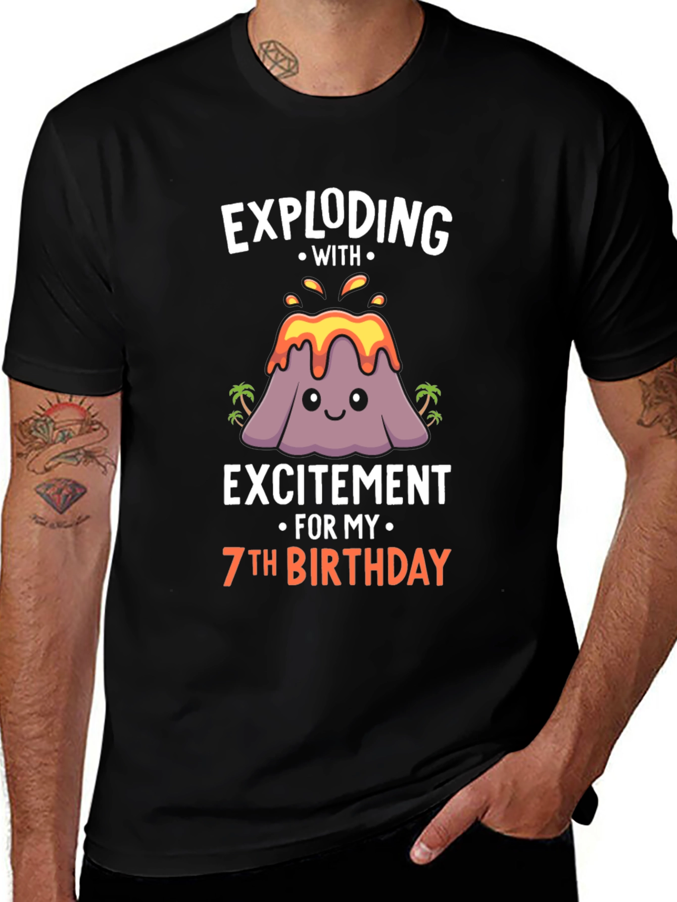 Exploding With Excitement 7th Birthday T-Shirt