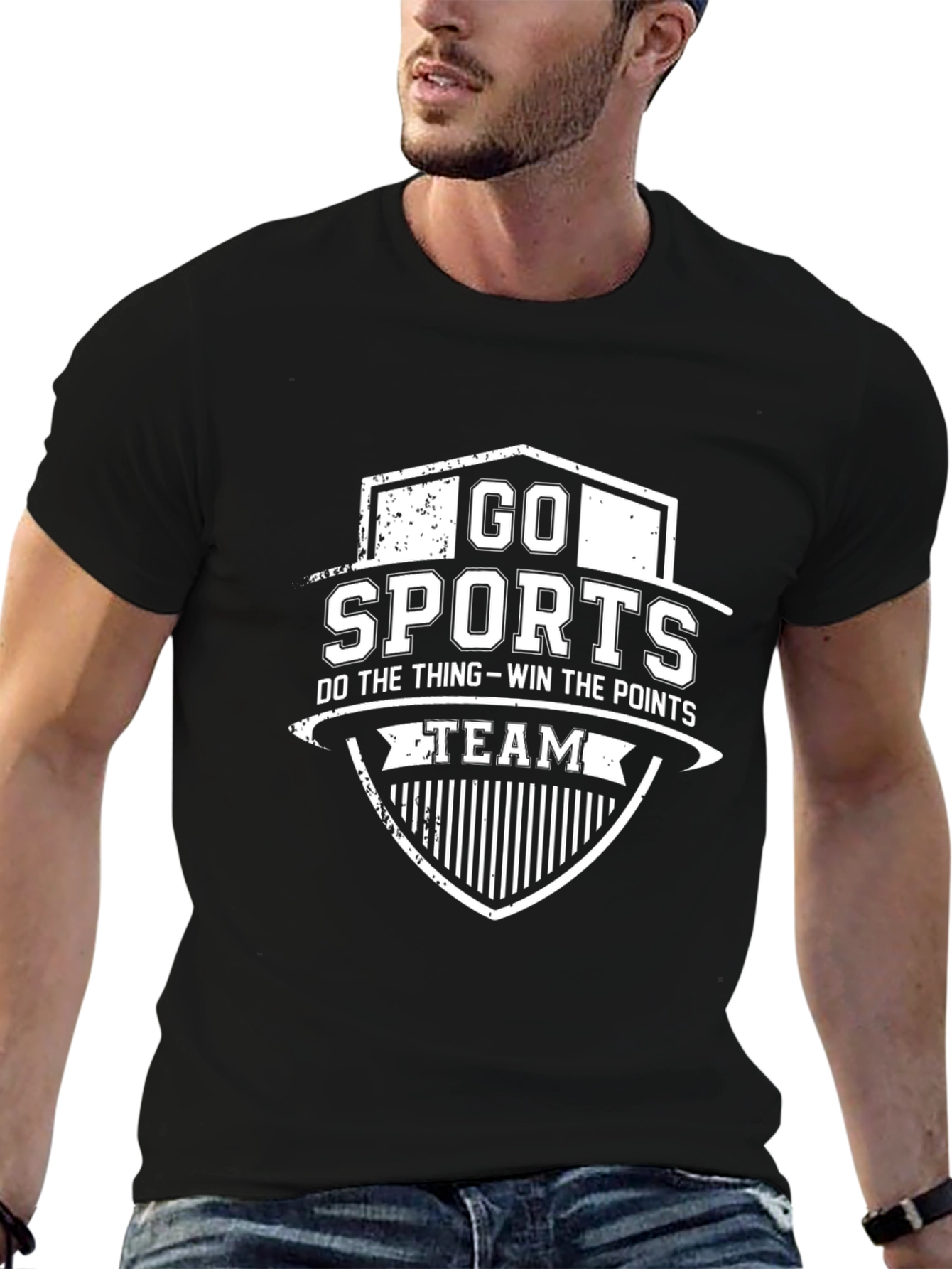 Go Sports Black Graphic T-Shirt
